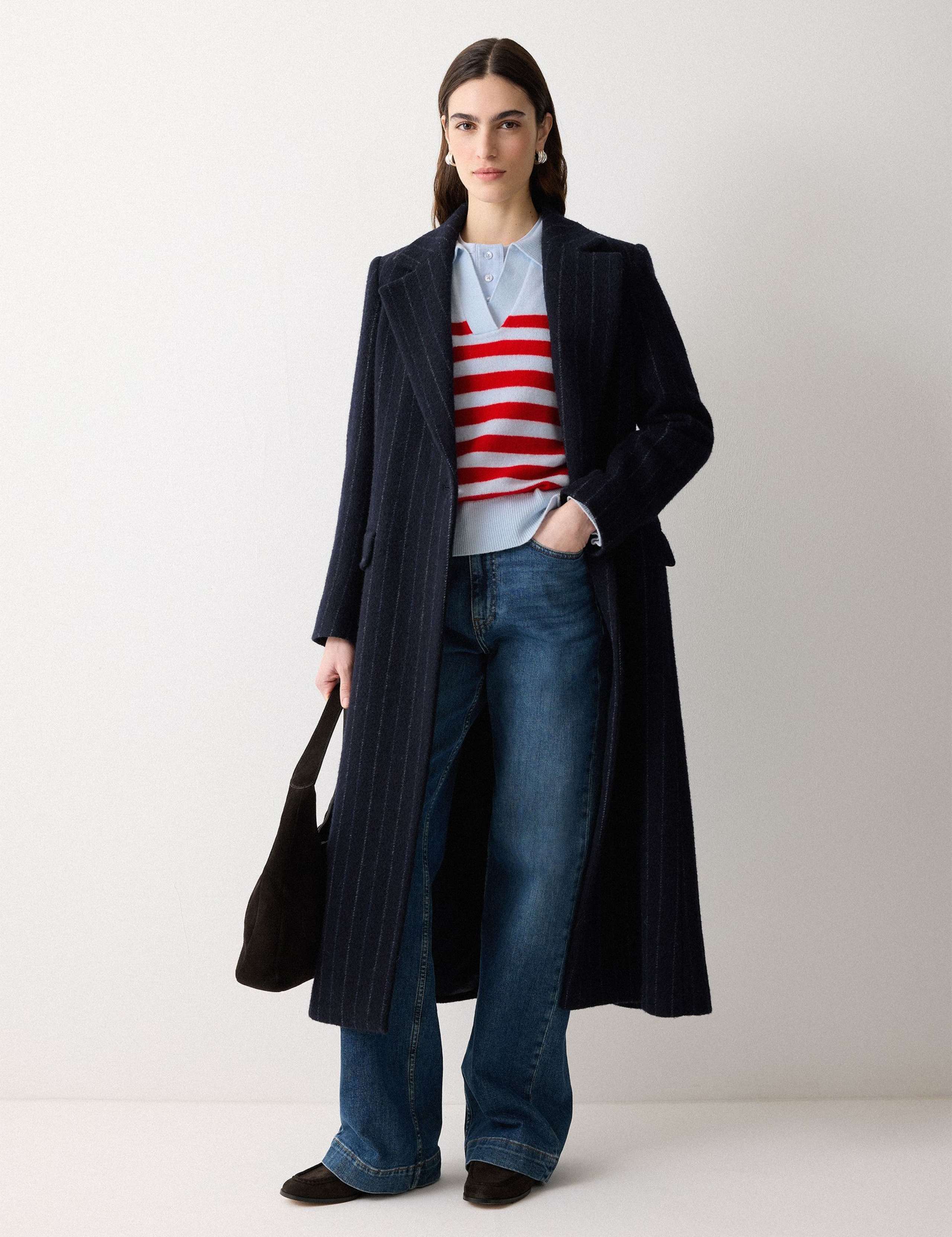 Wool Blend Striped Collared Jumper 4 of 6