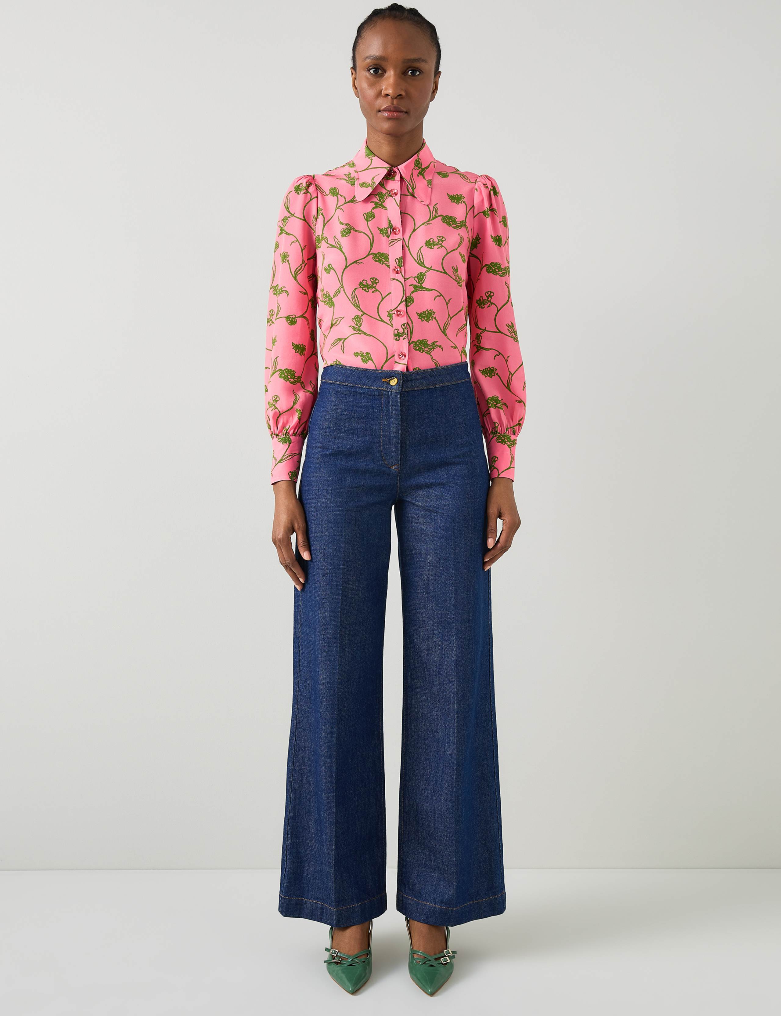 Pure Silk Floral Blouse 2 of 4