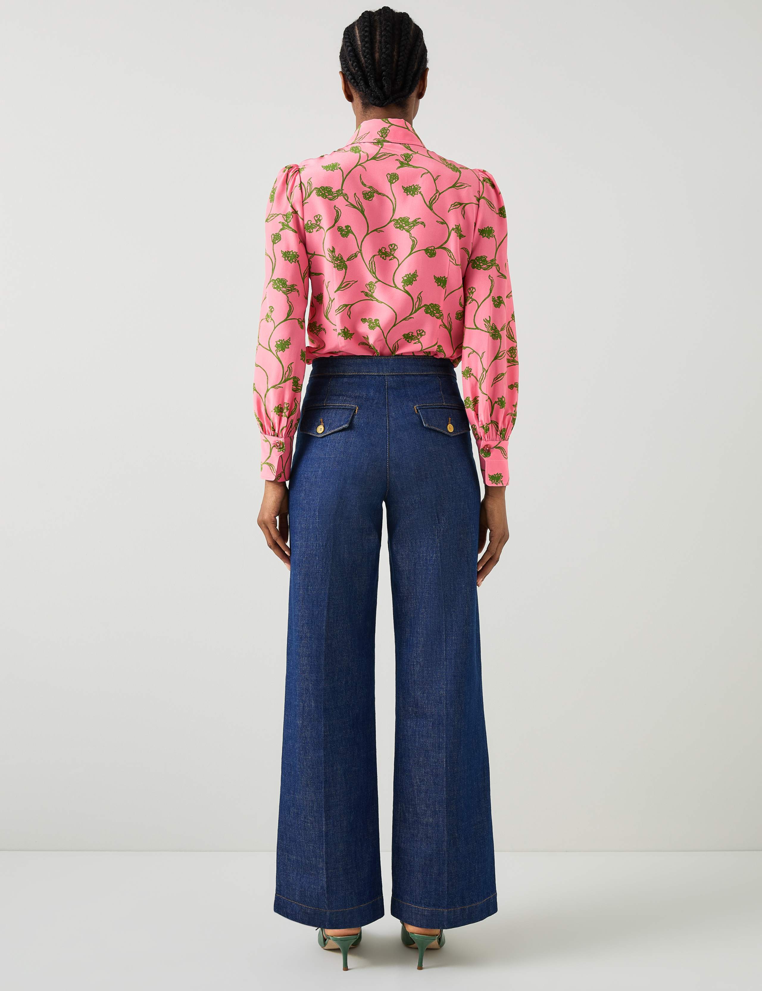 Pure Silk Floral Blouse 3 of 4