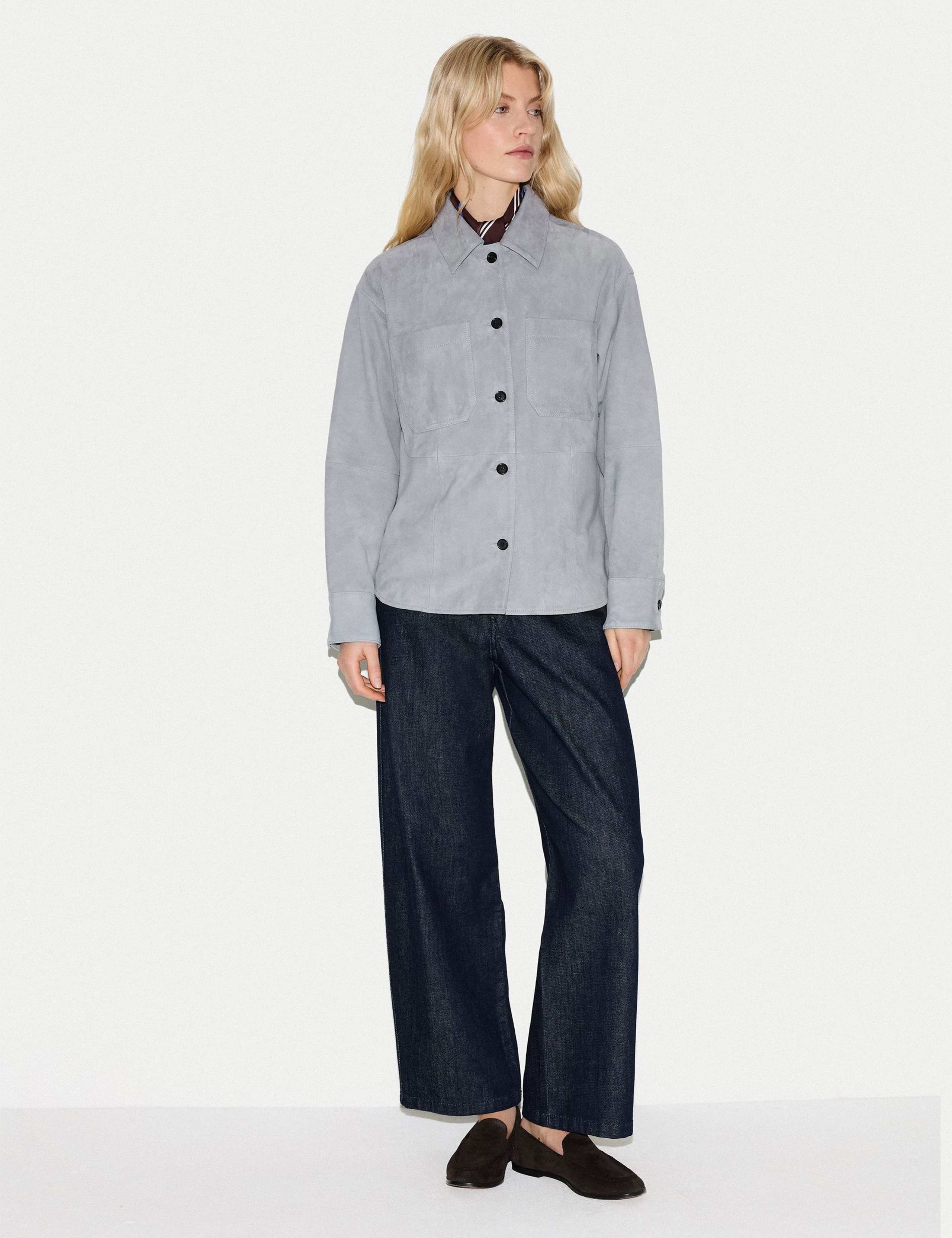 Suede Textured Collared Shirt 1 of 5