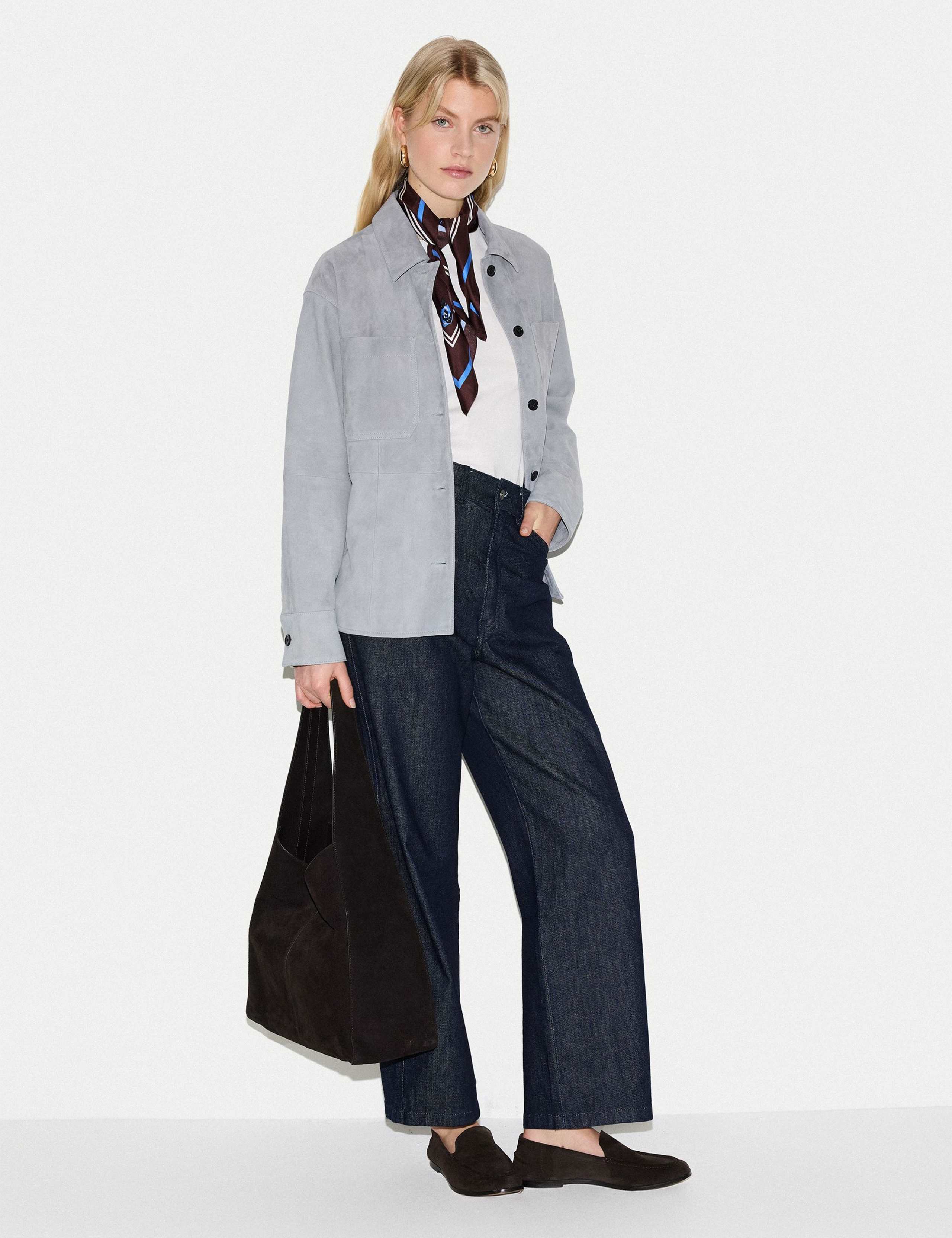 Suede Textured Collared Shirt 3 of 5