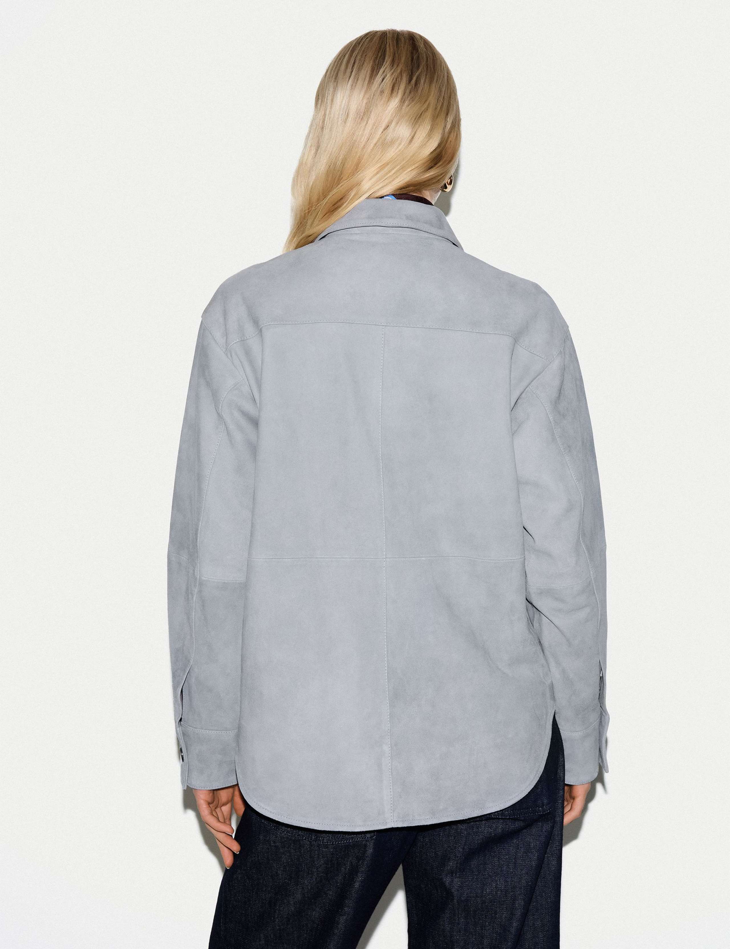 Suede Textured Collared Shirt 4 of 5