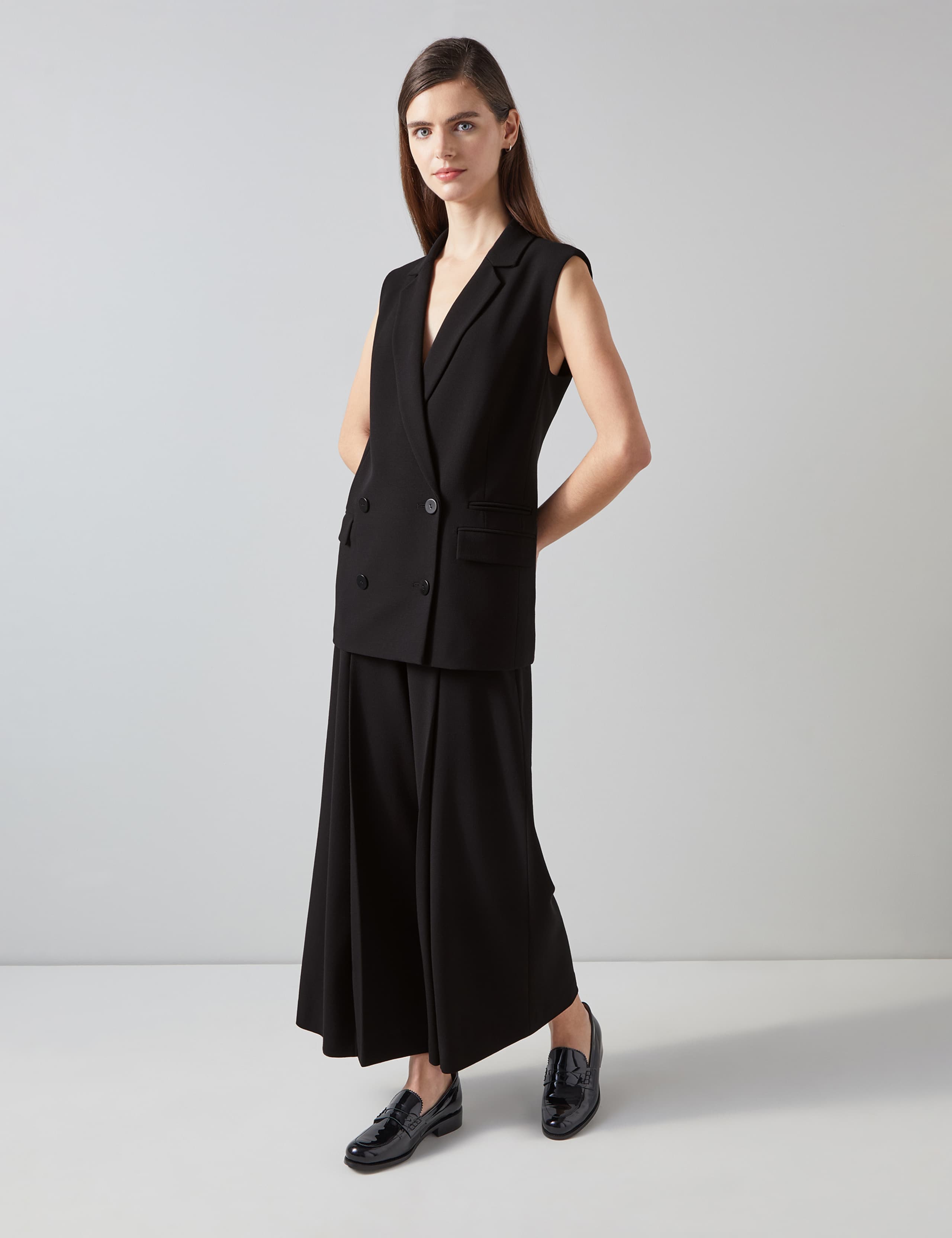 Double Breasted Longline Waistcoat 1 of 3