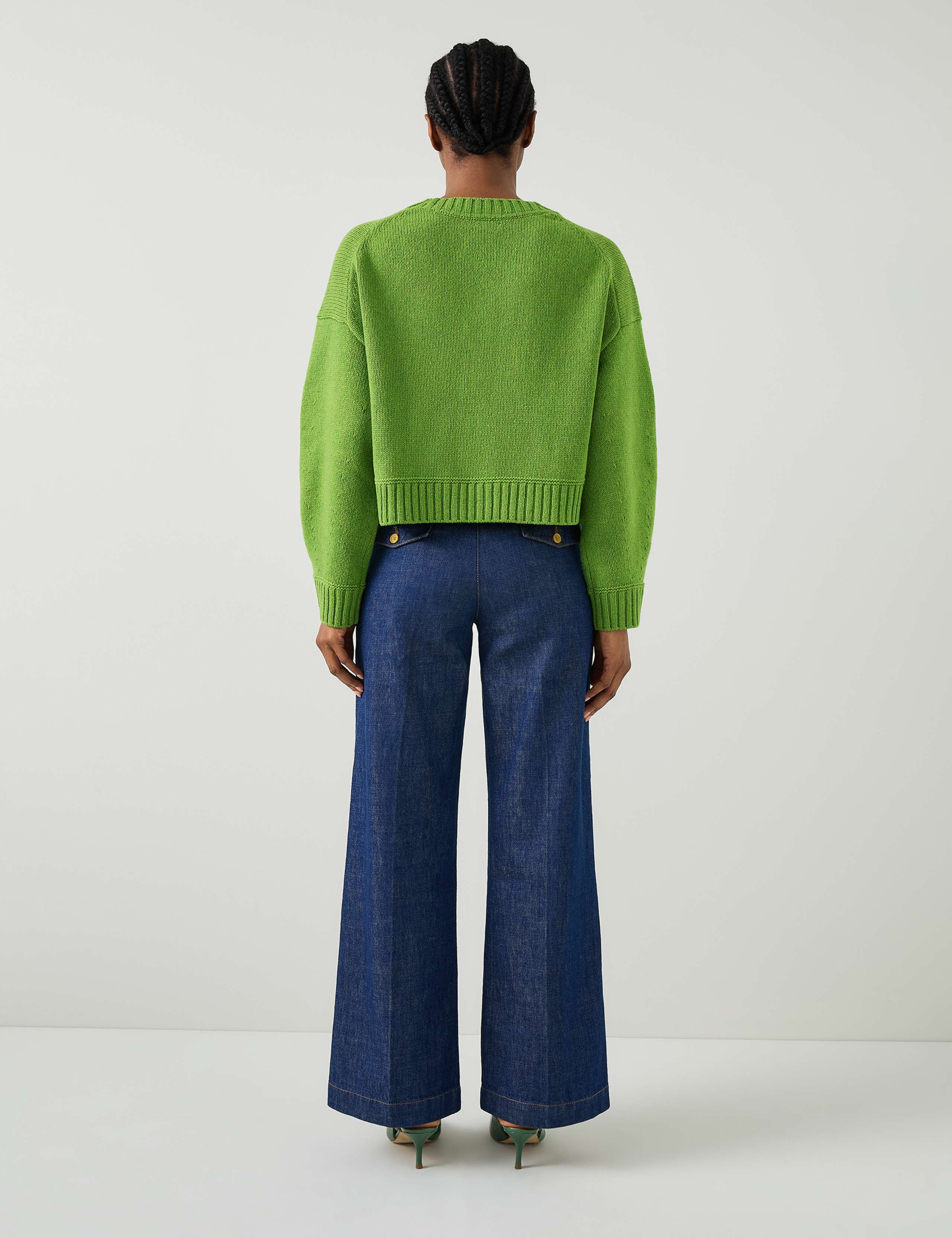Pure Merino Wool Crew Neck Cardigan 3 of 4
