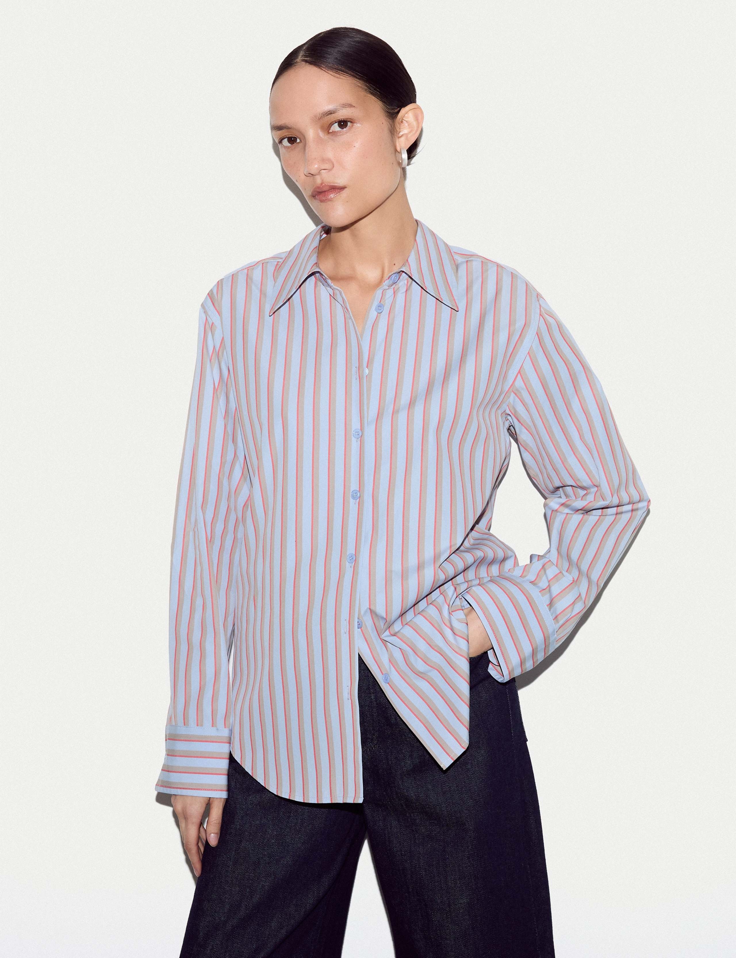 Pure Cotton Striped Collared Relaxed Shirt 3 of 6