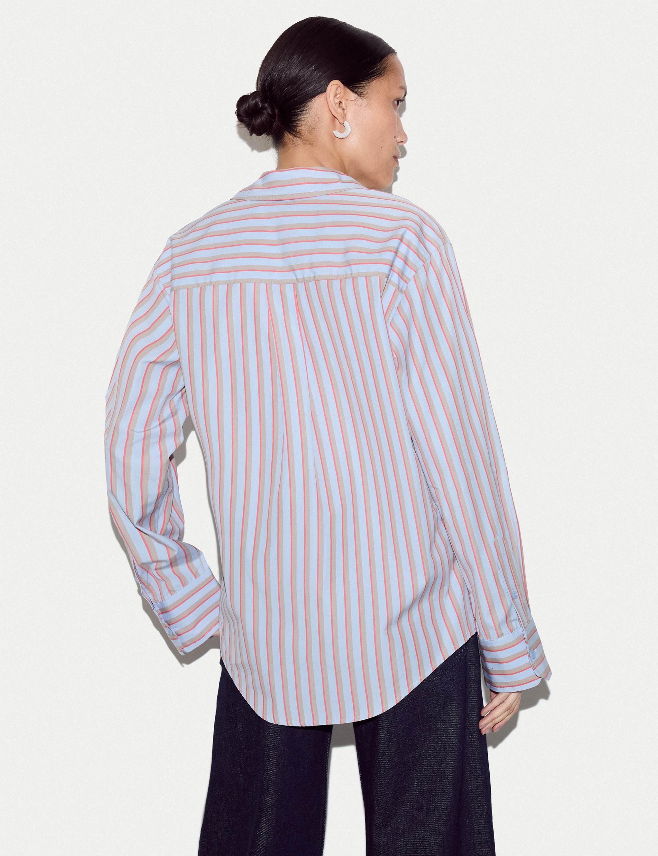 Pure Cotton Striped Collared Relaxed Shirt 5 of 6