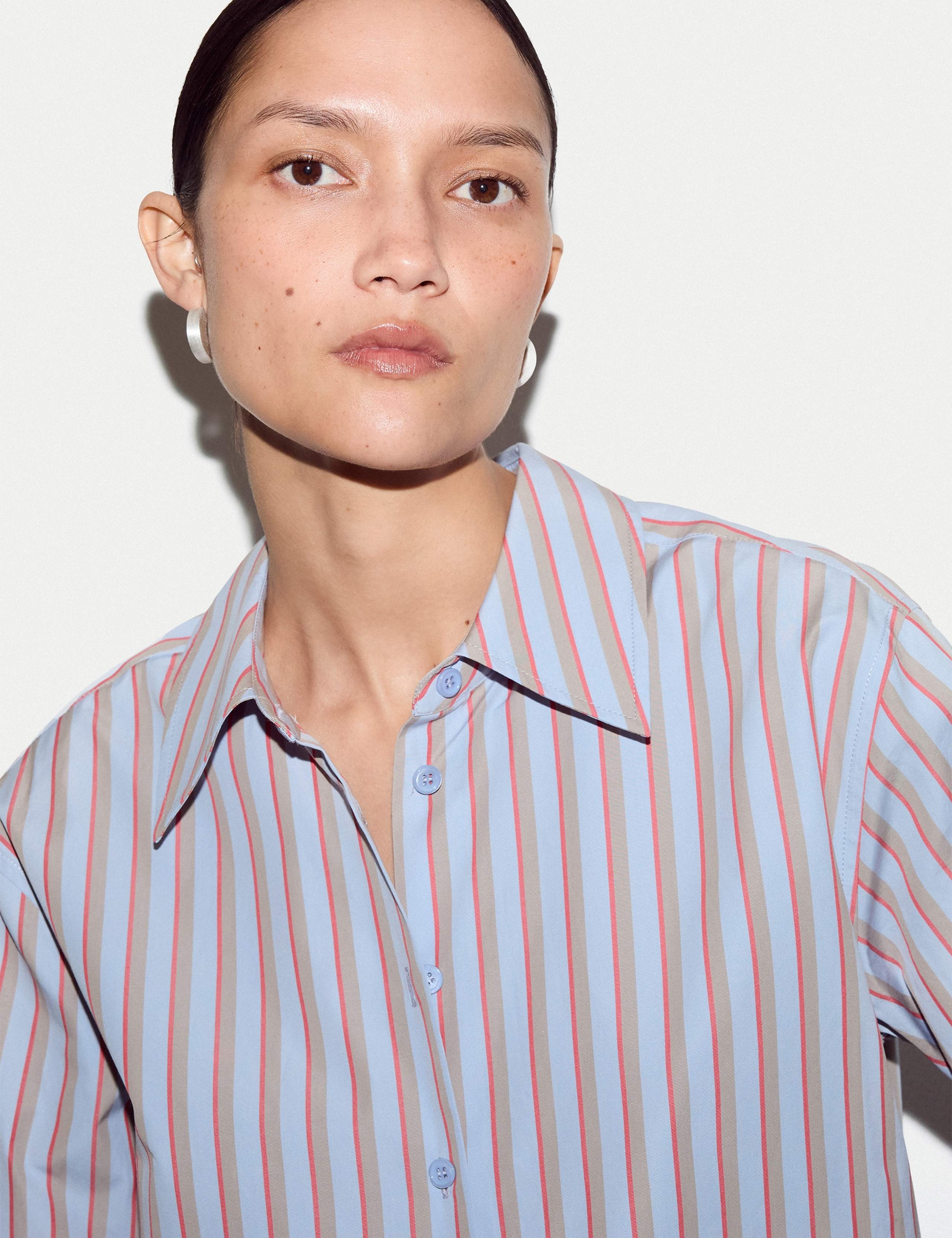 Pure Cotton Striped Collared Relaxed Shirt 6 of 6