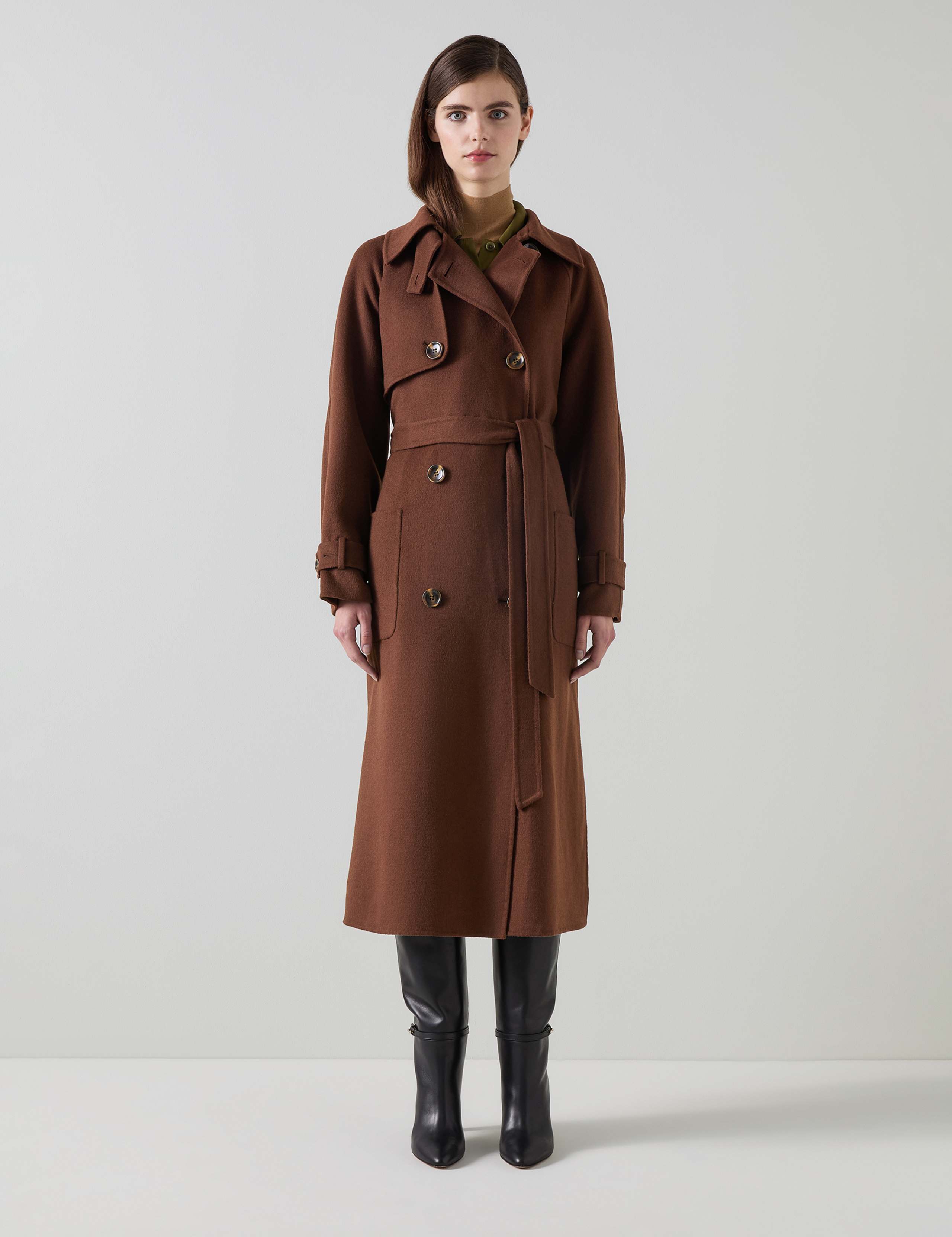 Wool Rich Relaxed Longline Trench Coat 1 of 4