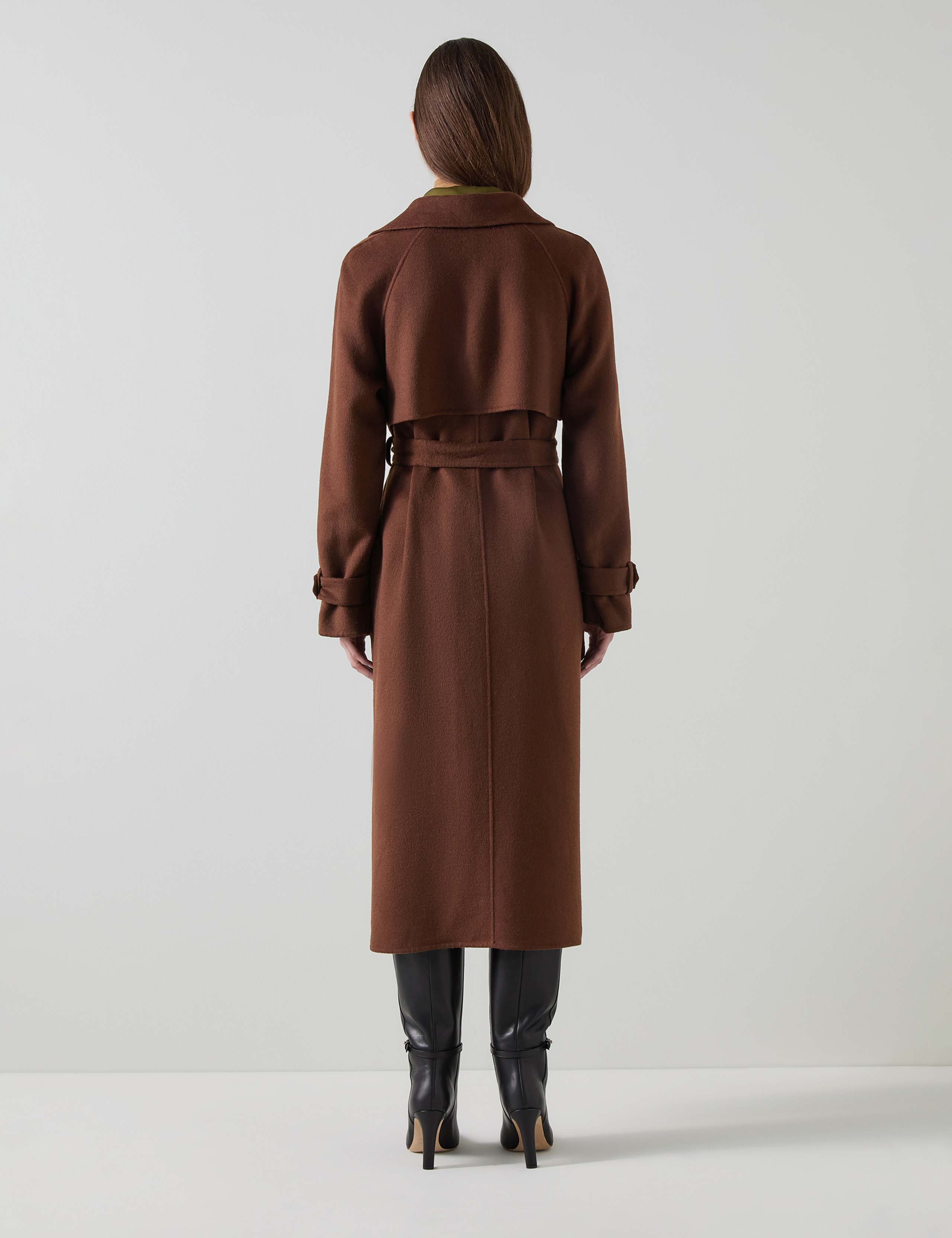 Wool Rich Relaxed Longline Trench Coat 3 of 4