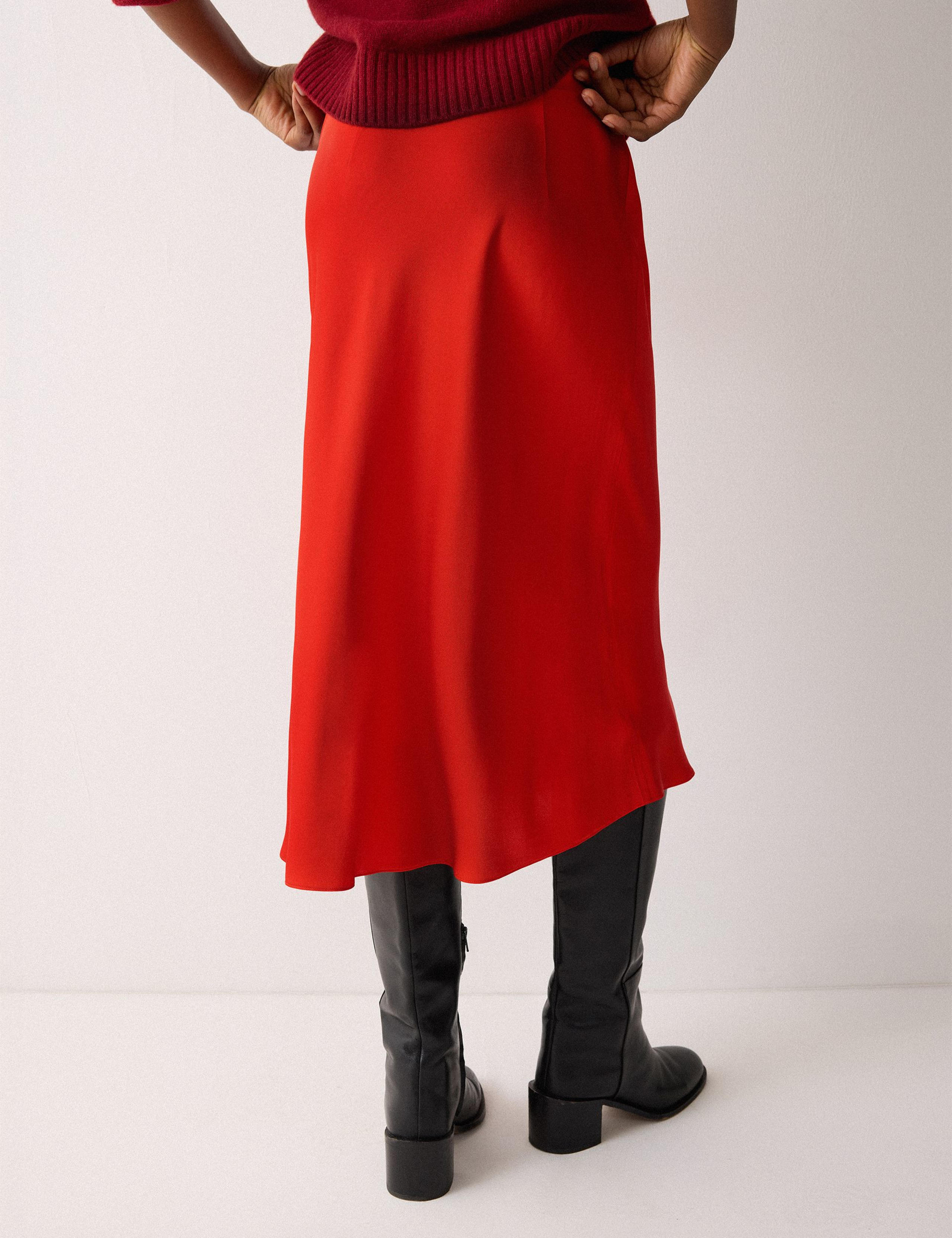 Satin Bias Midi Slip Skirt 5 of 5