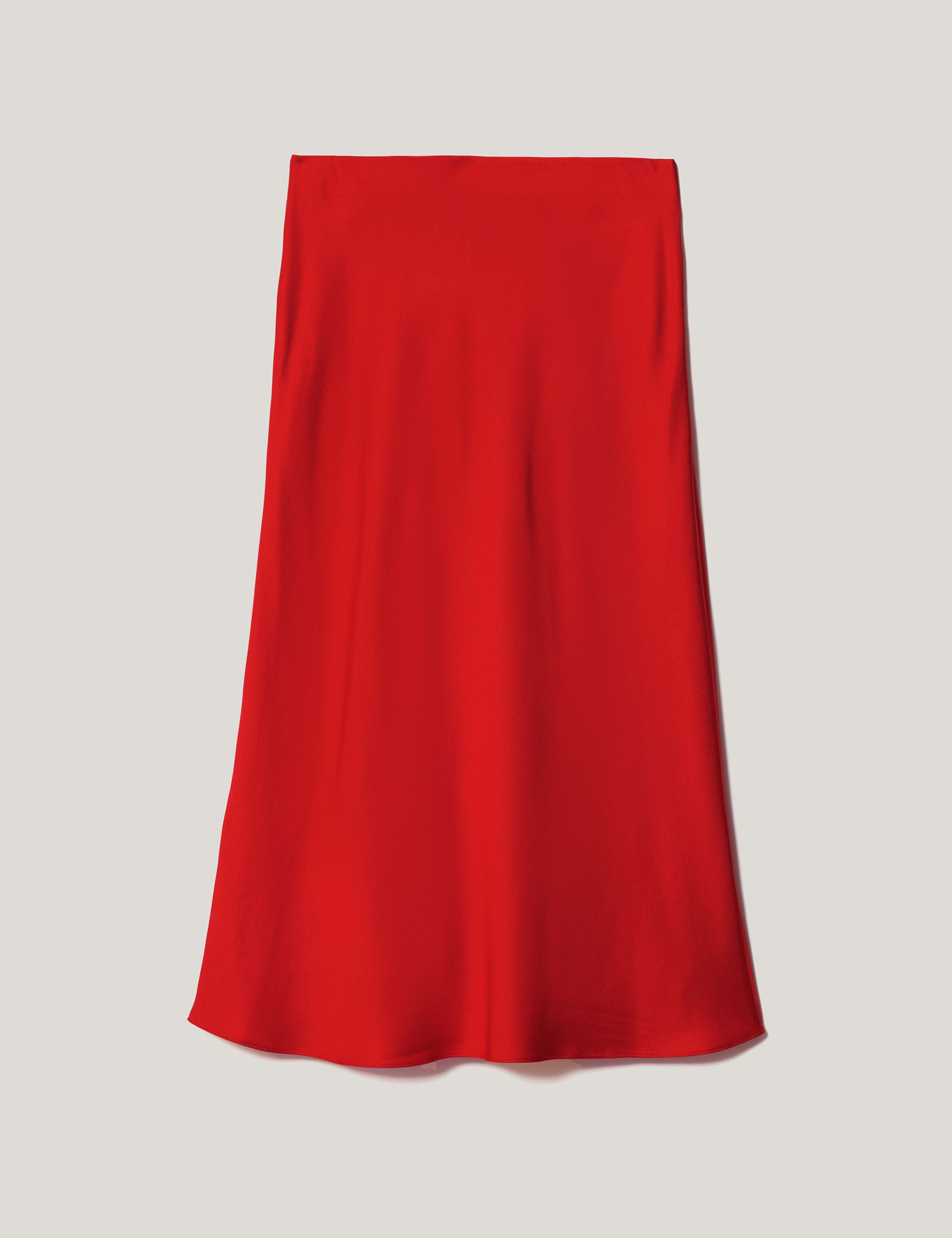 Satin Bias Midi Slip Skirt 2 of 5