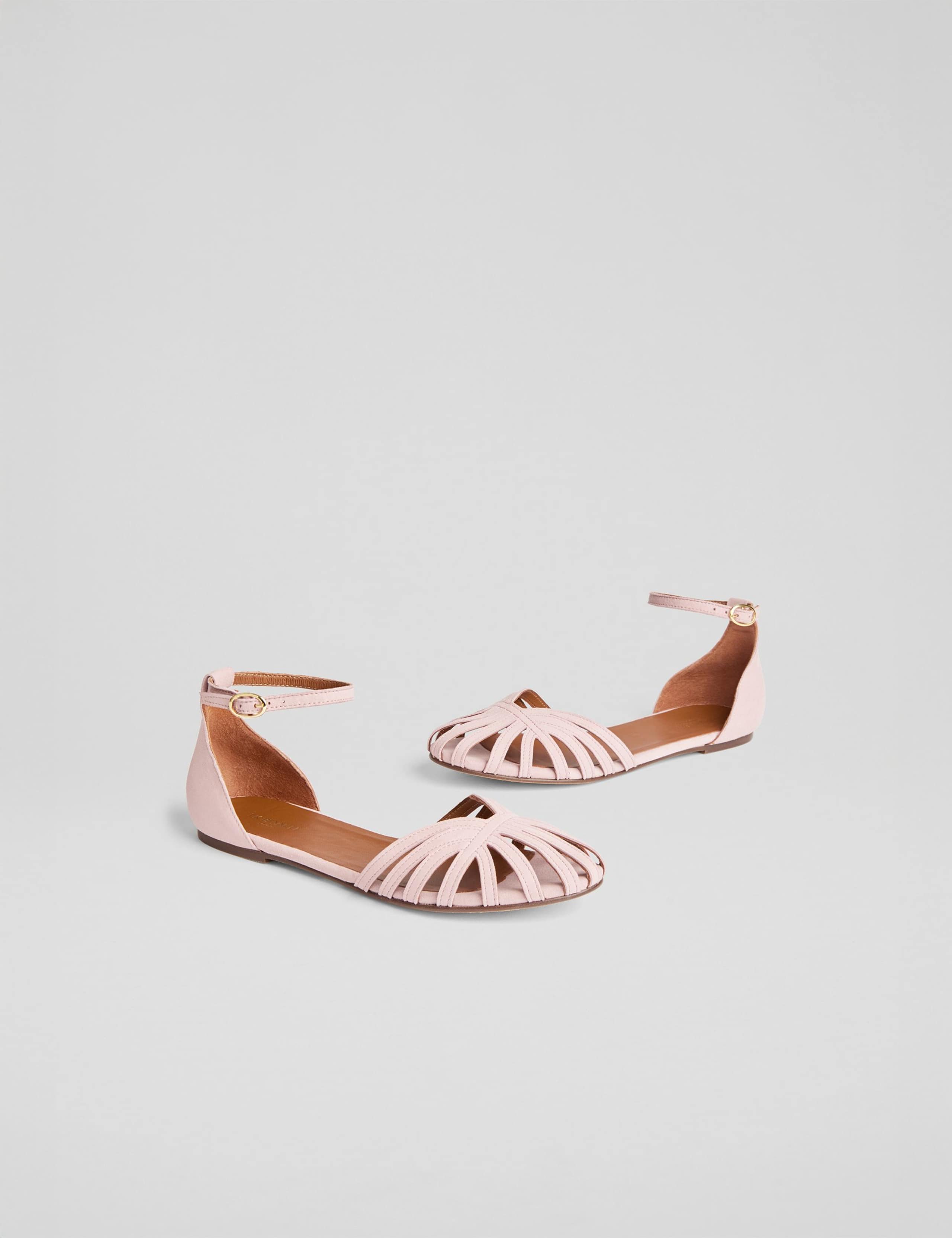 Suede Plaited Ankle Strap Flat Sandals 3 of 4