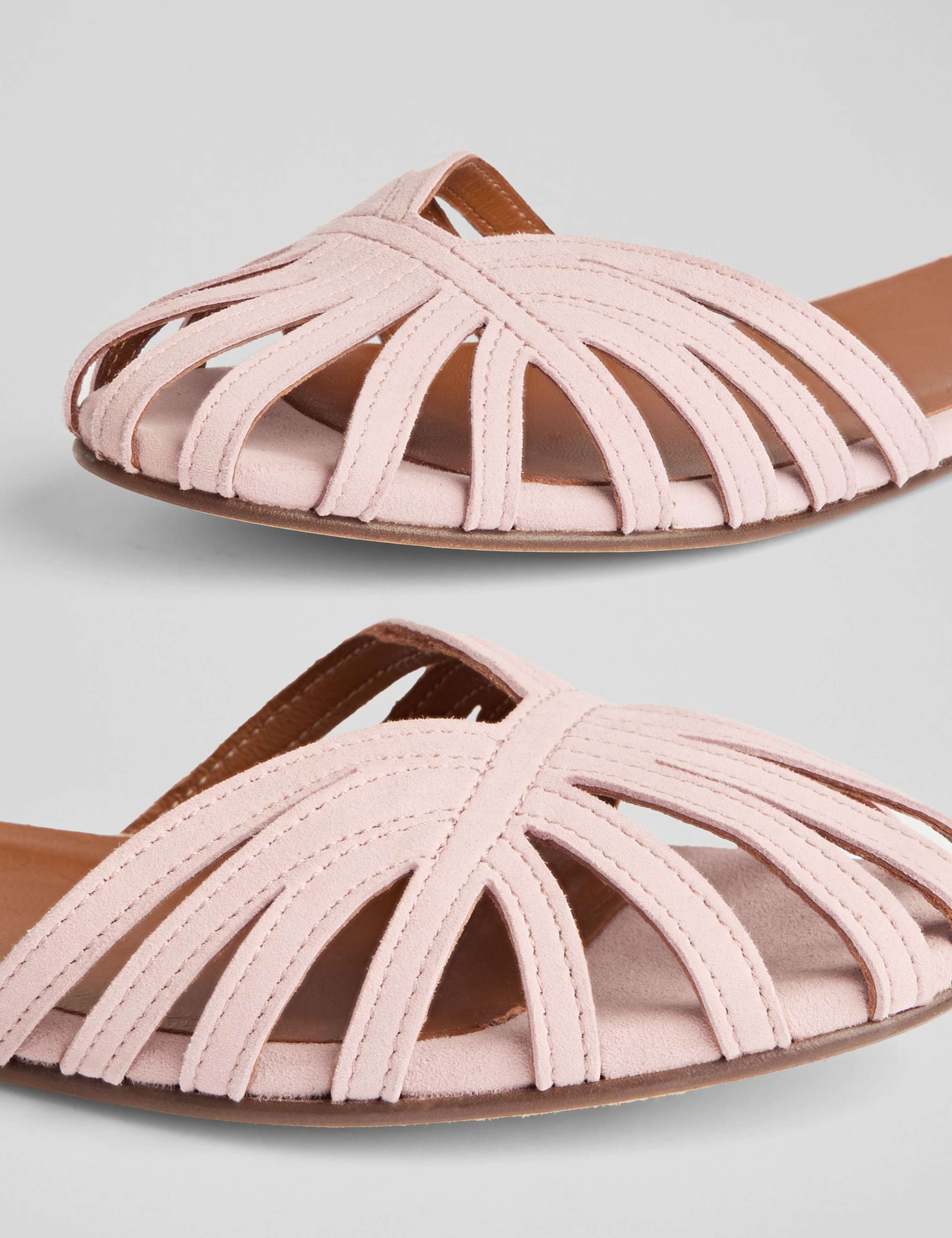 Suede Plaited Ankle Strap Flat Sandals 4 of 4