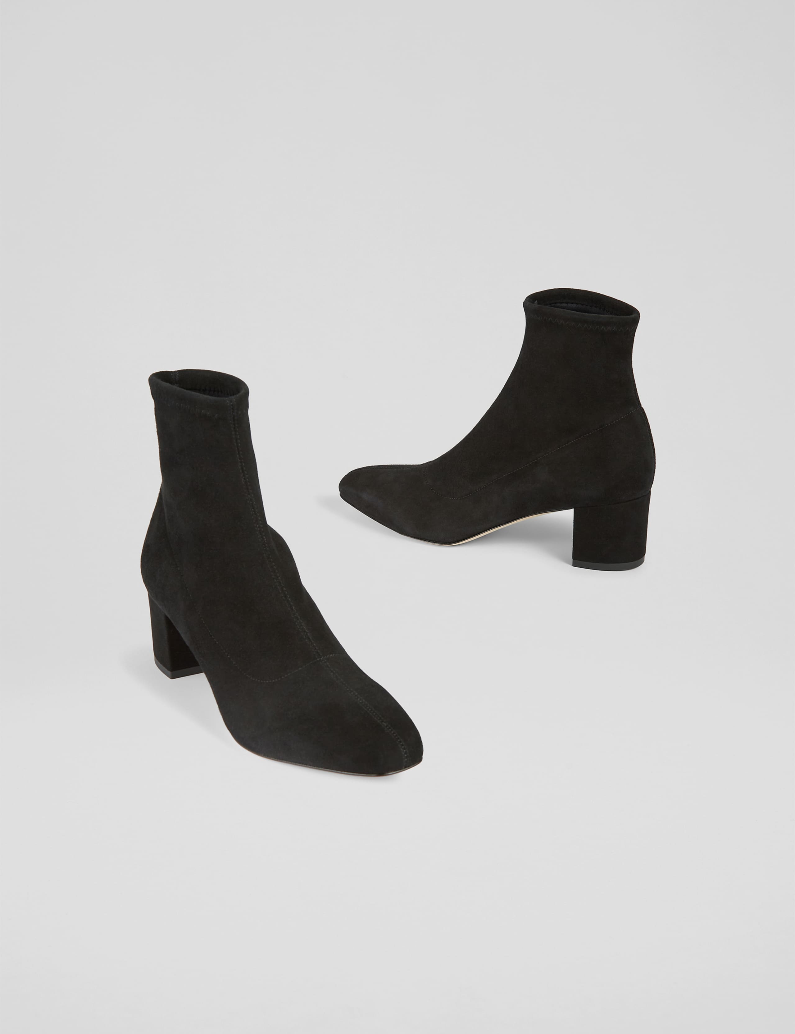 Suede Block Heel Ankle Boots 2 of 4