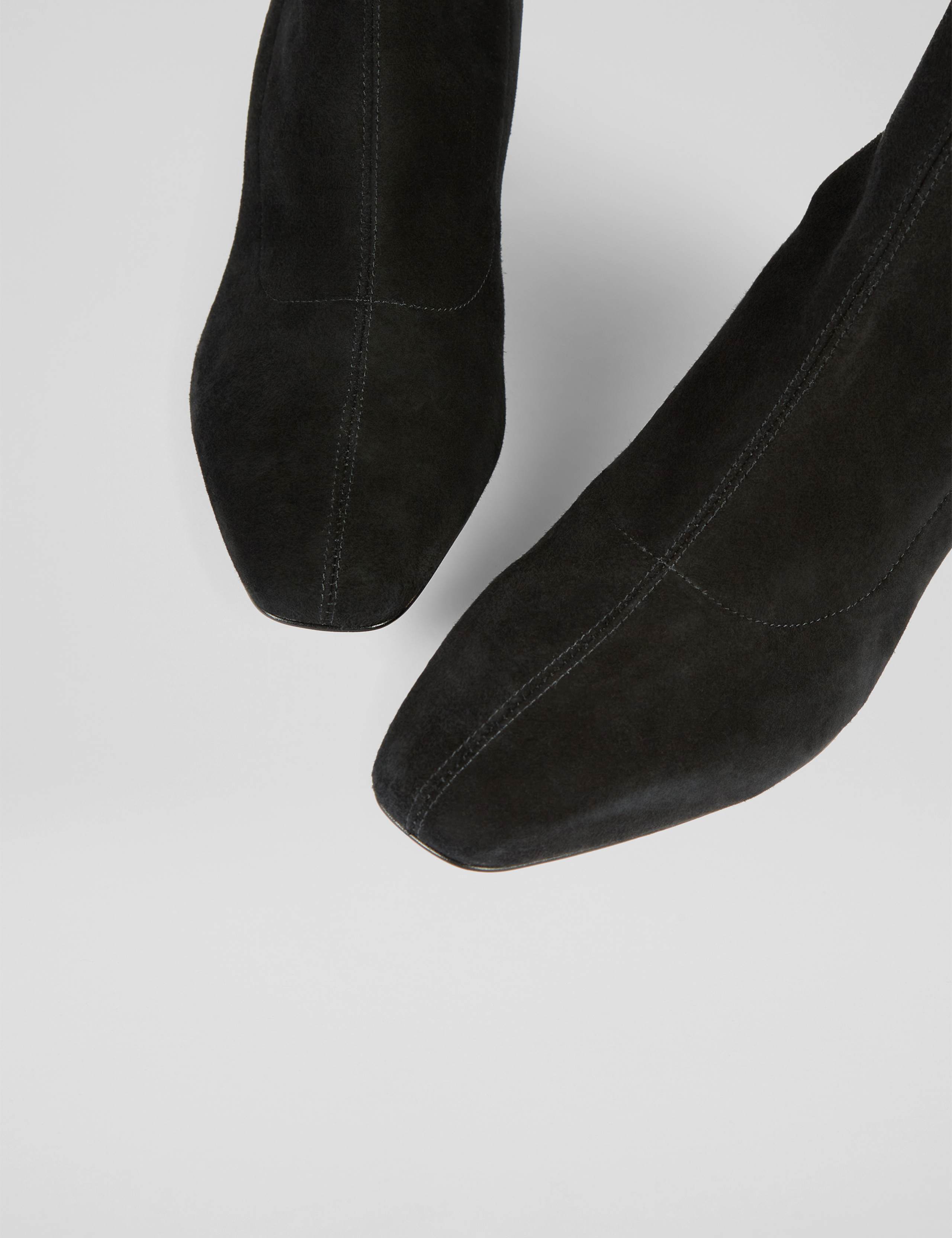 Suede Block Heel Ankle Boots 3 of 4
