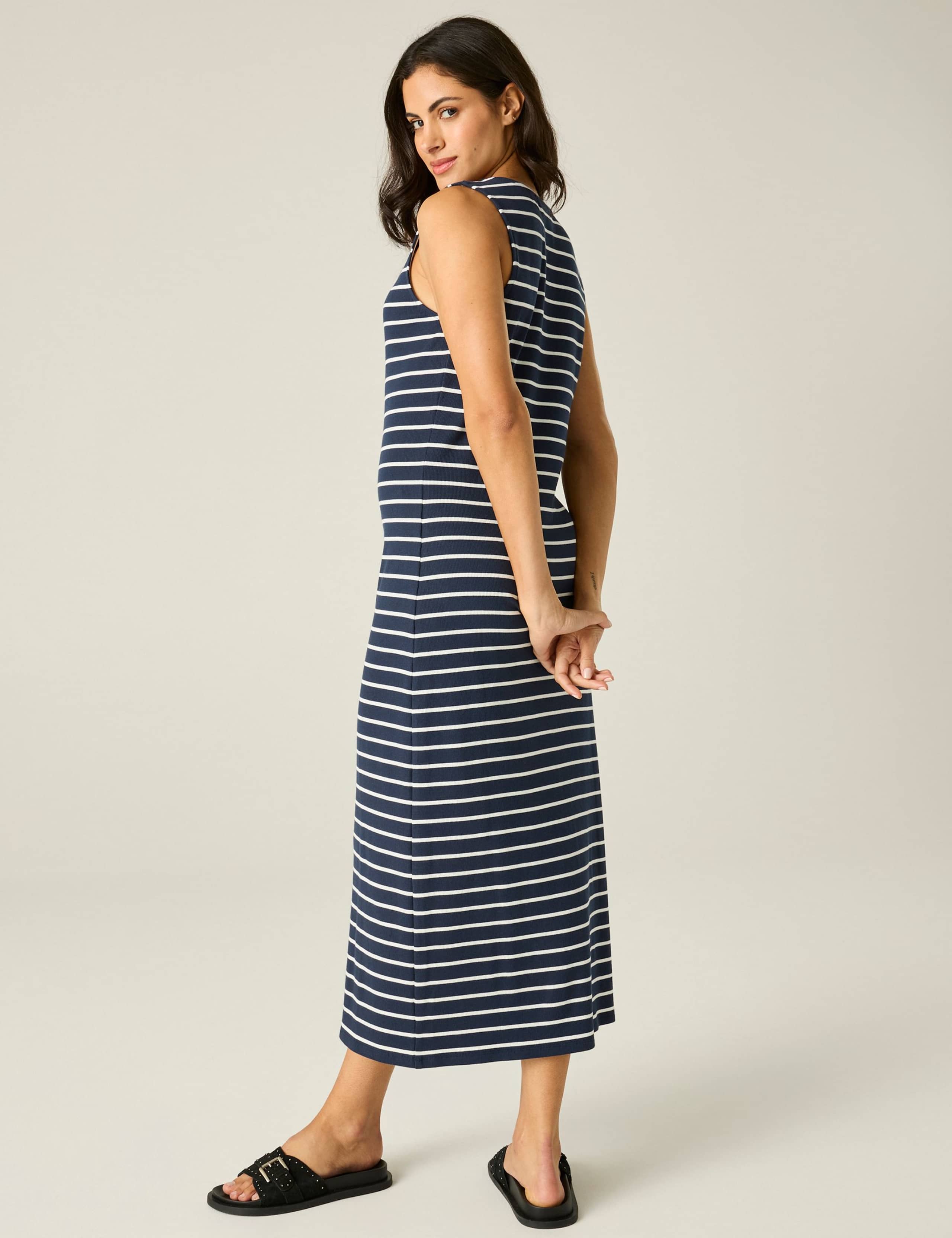 Amorie Cotton Rich Striped Midi Dress 5 of 6