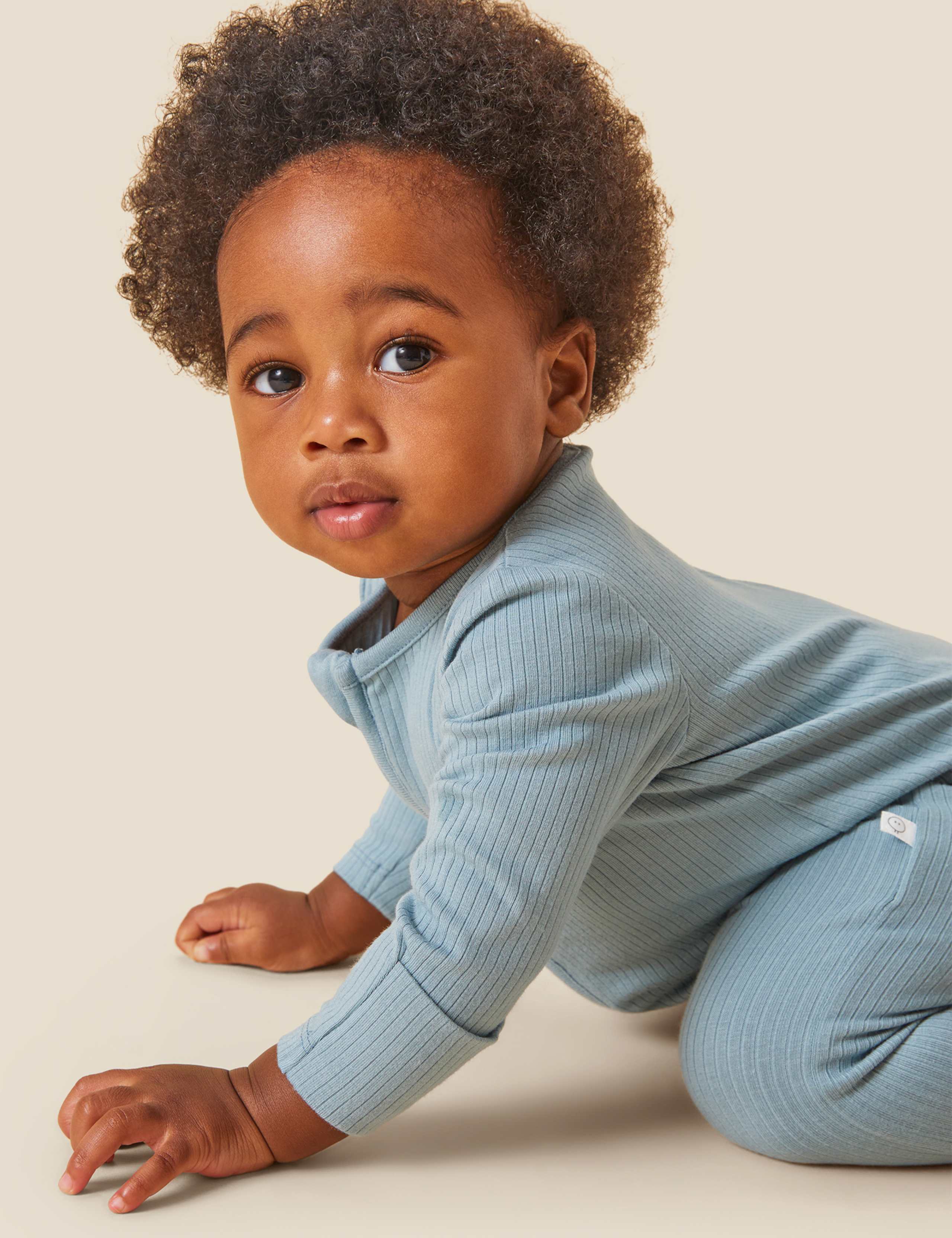 Two-Way Zip Ribbed Sleepsuit with Cotton (0-24 Mths) 3 of 5