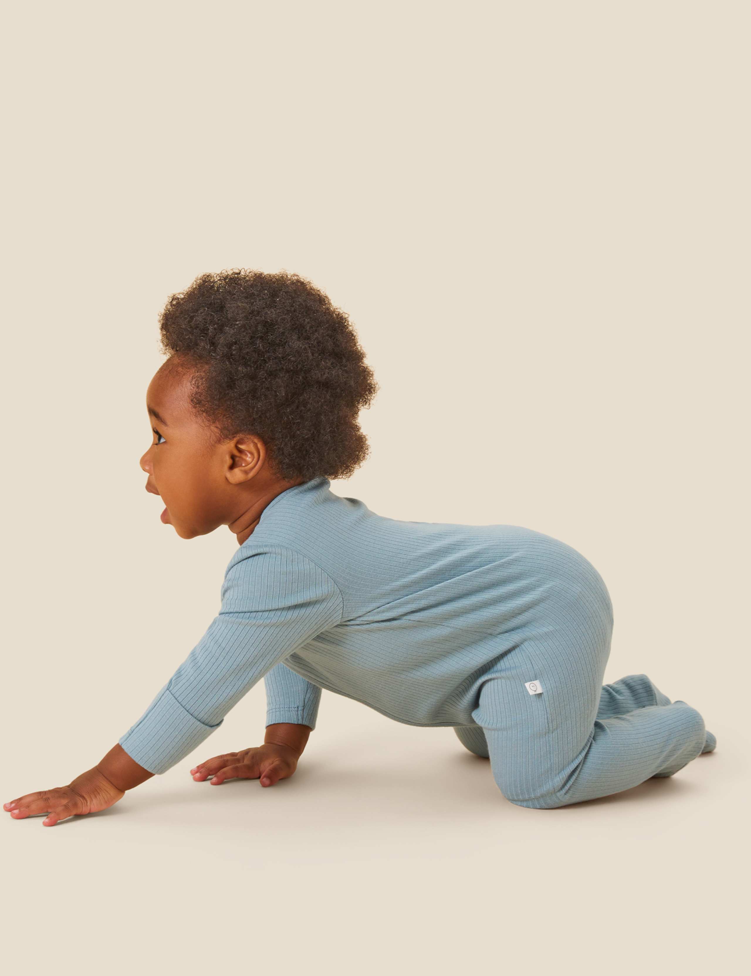 Two-Way Zip Ribbed Sleepsuit with Cotton (0-24 Mths) 4 of 5