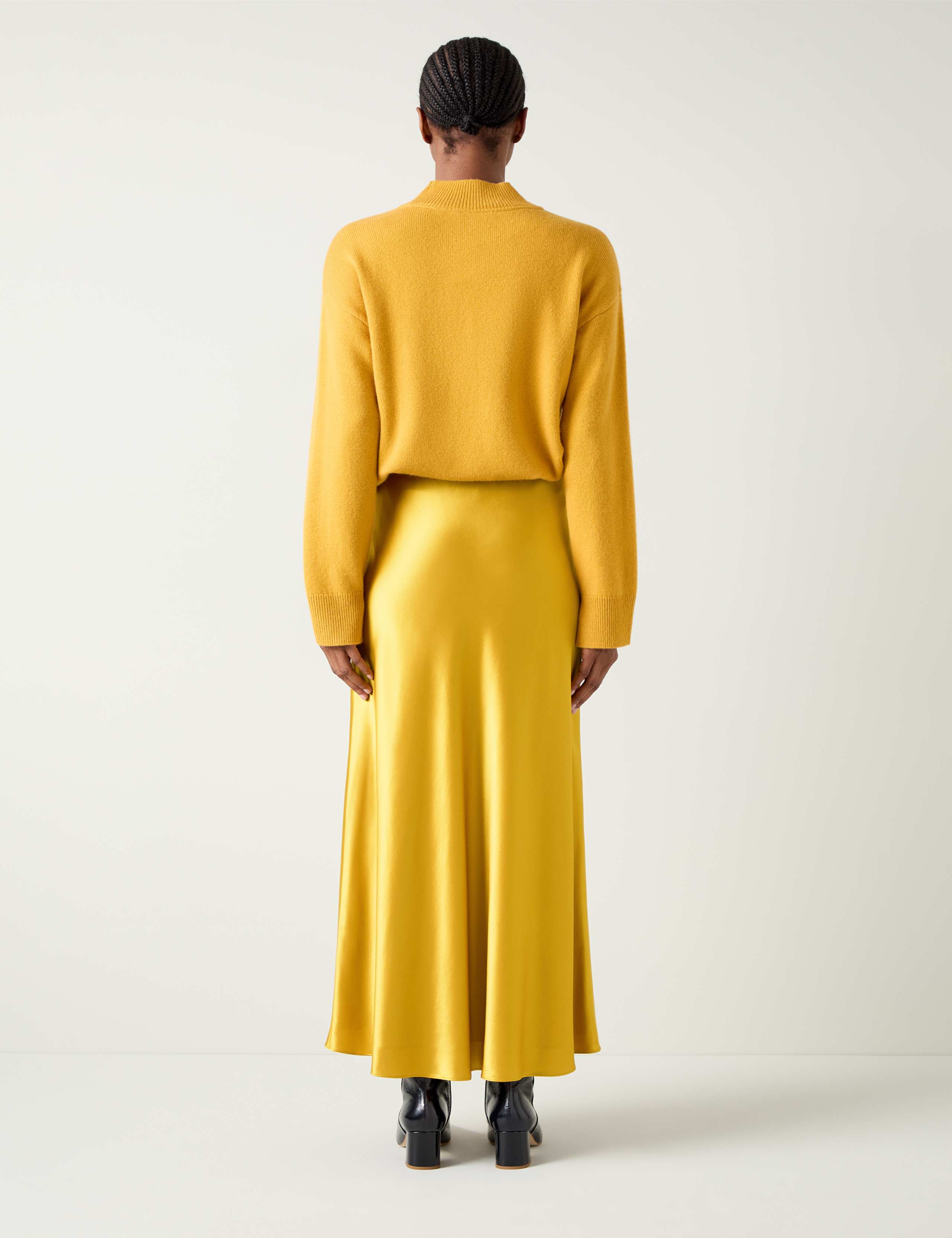 Satin Midi Slip Skirt 4 of 4