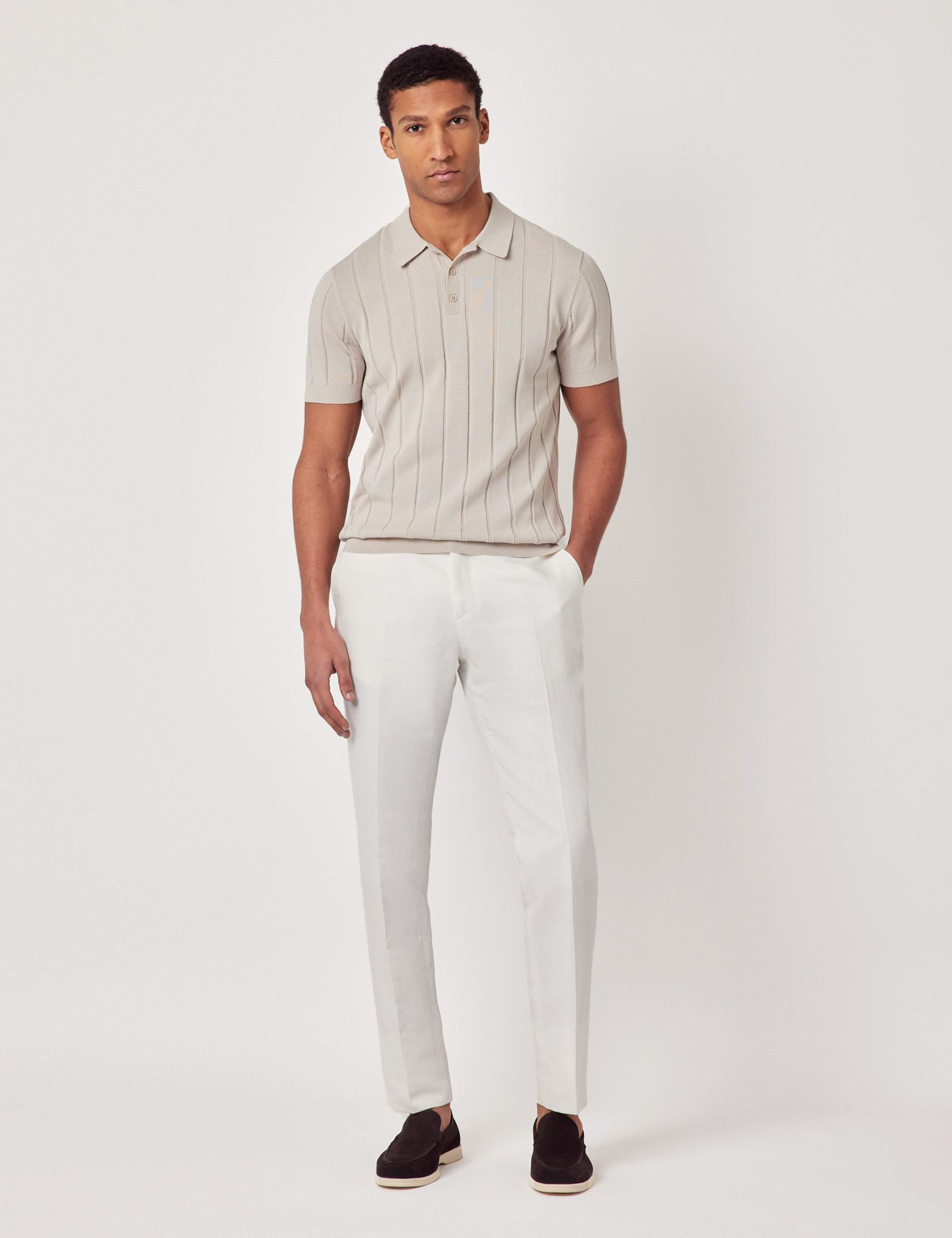 Pure Cotton Rib Knitted Polo Shirt 2 of 2