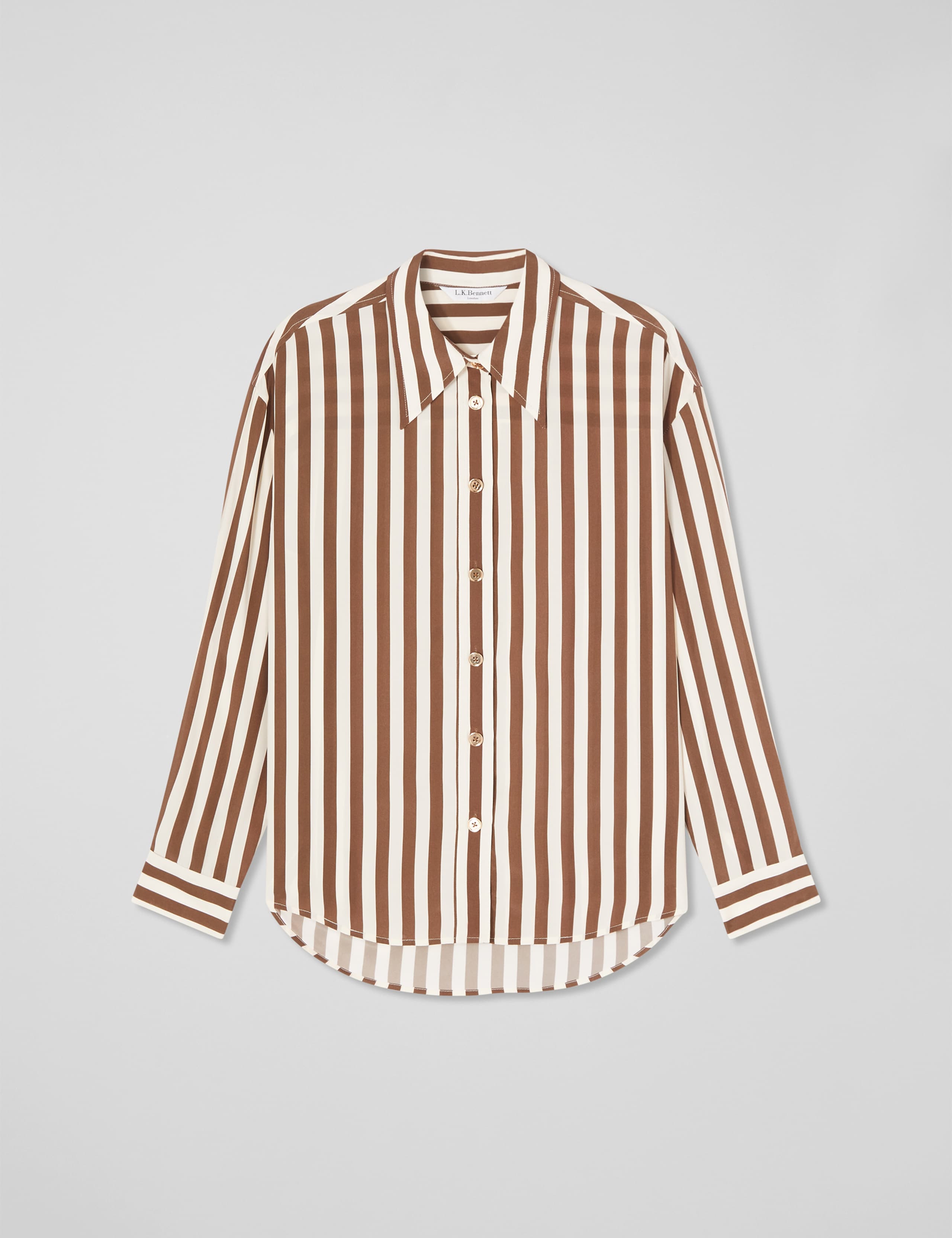 Striped Collared Button Through Blouse 2 of 4