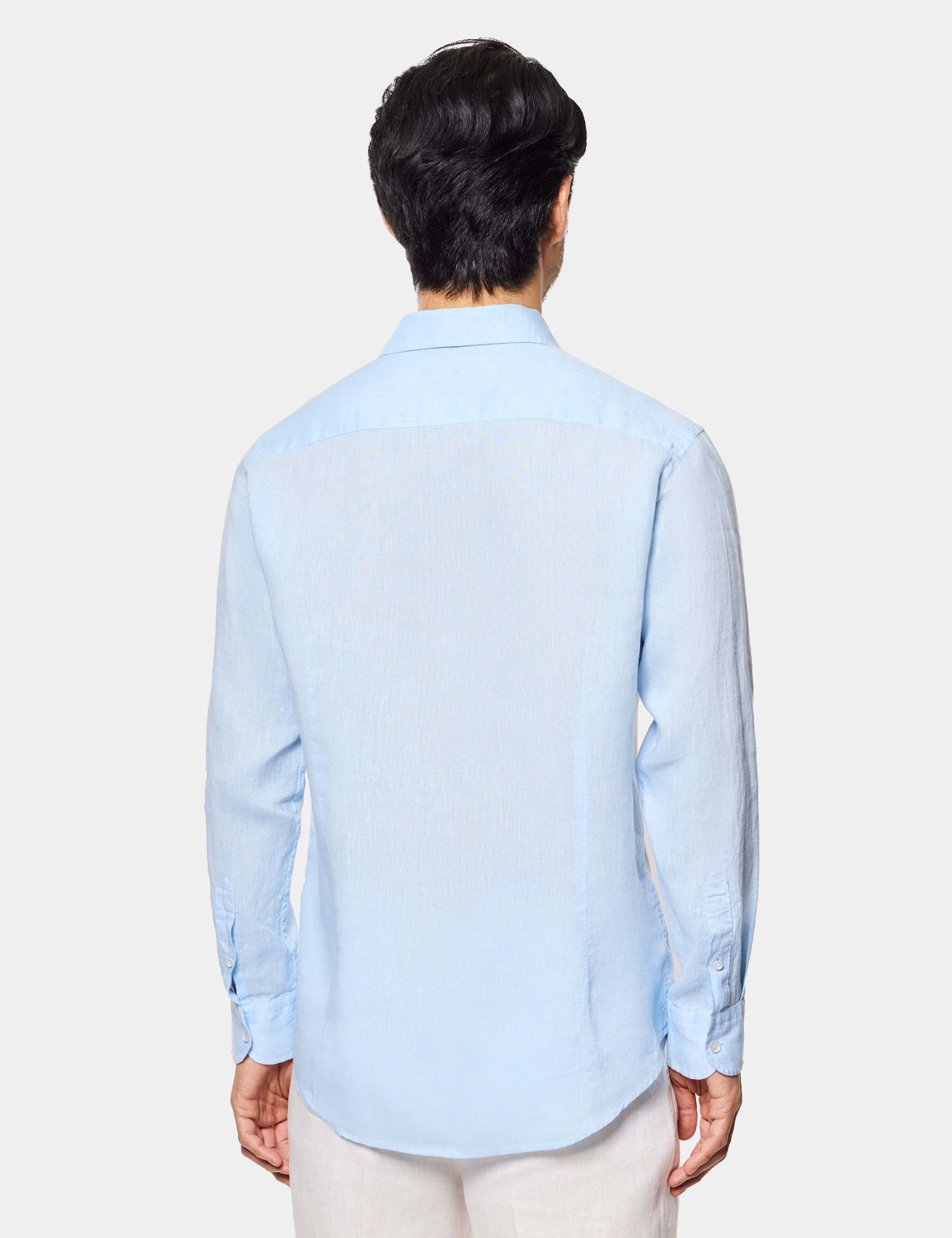 Slim Fit Pure Linen Shirt 3 of 3