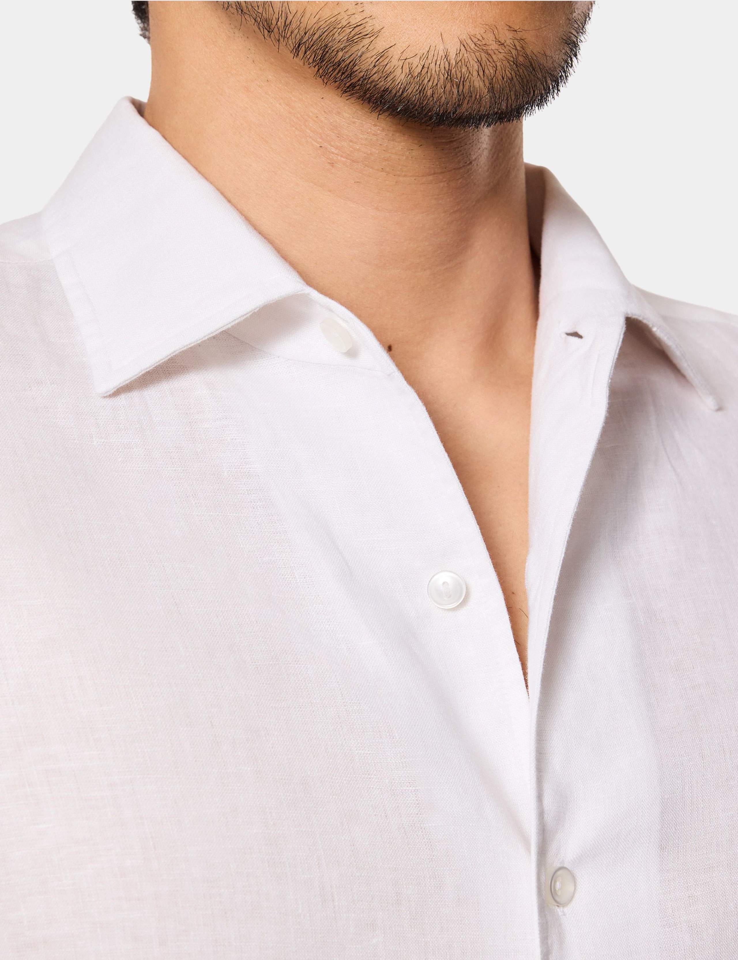 Slim Fit Pure Linen Shirt 2 of 3