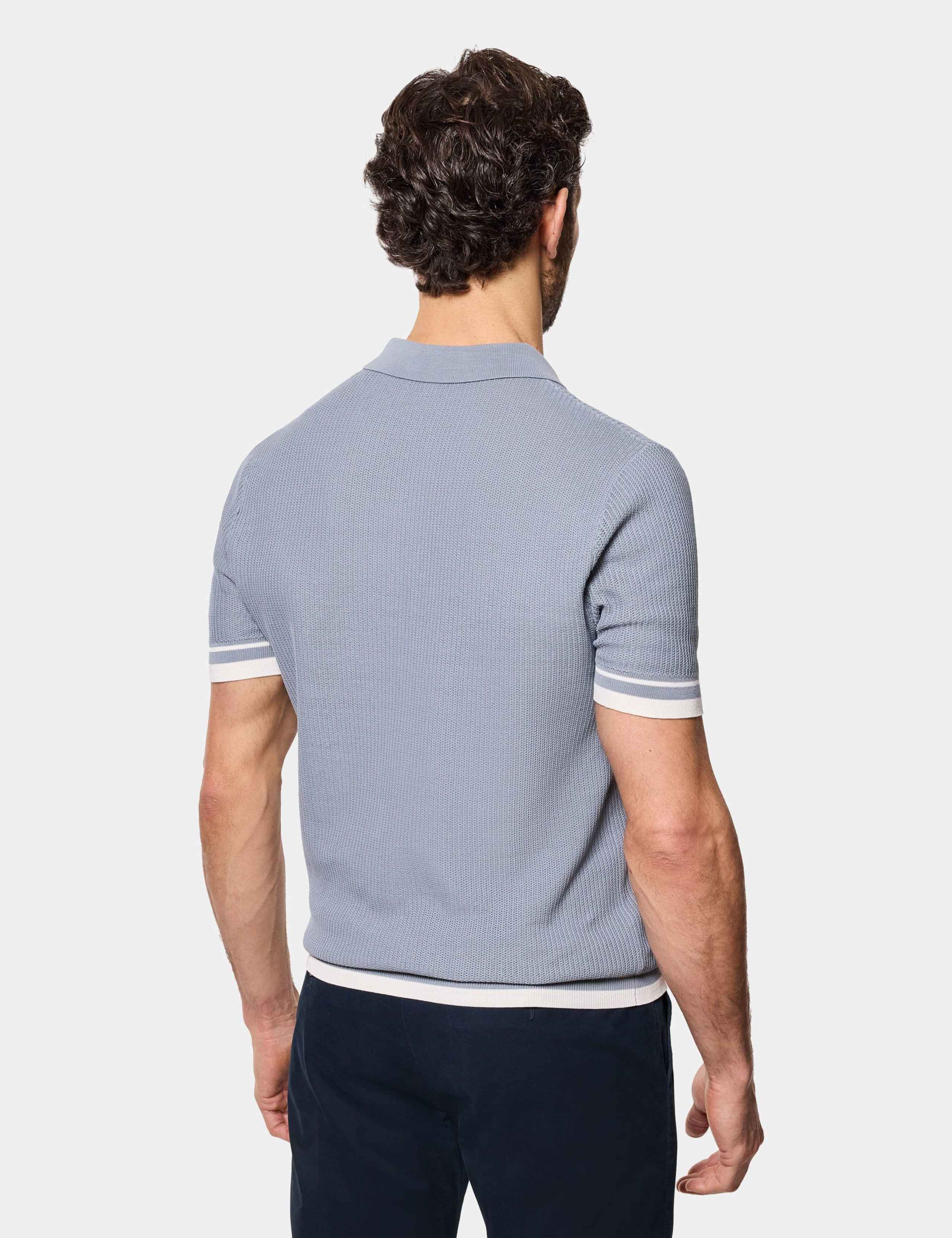 Pure Cotton Textured Knitted Polo Shirt 2 of 3