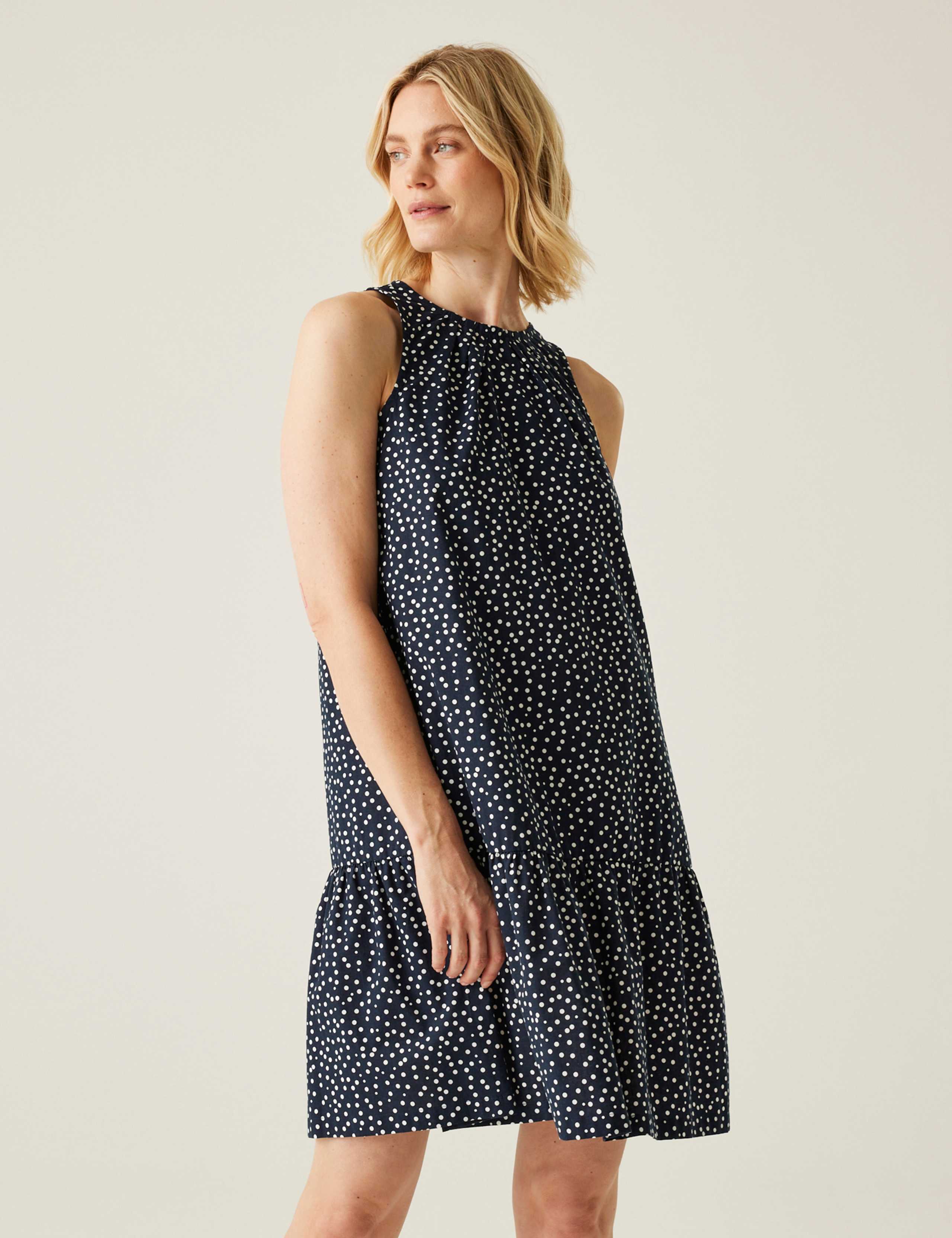 Trisa Pure Cotton Polka Swing Dress 4 of 6