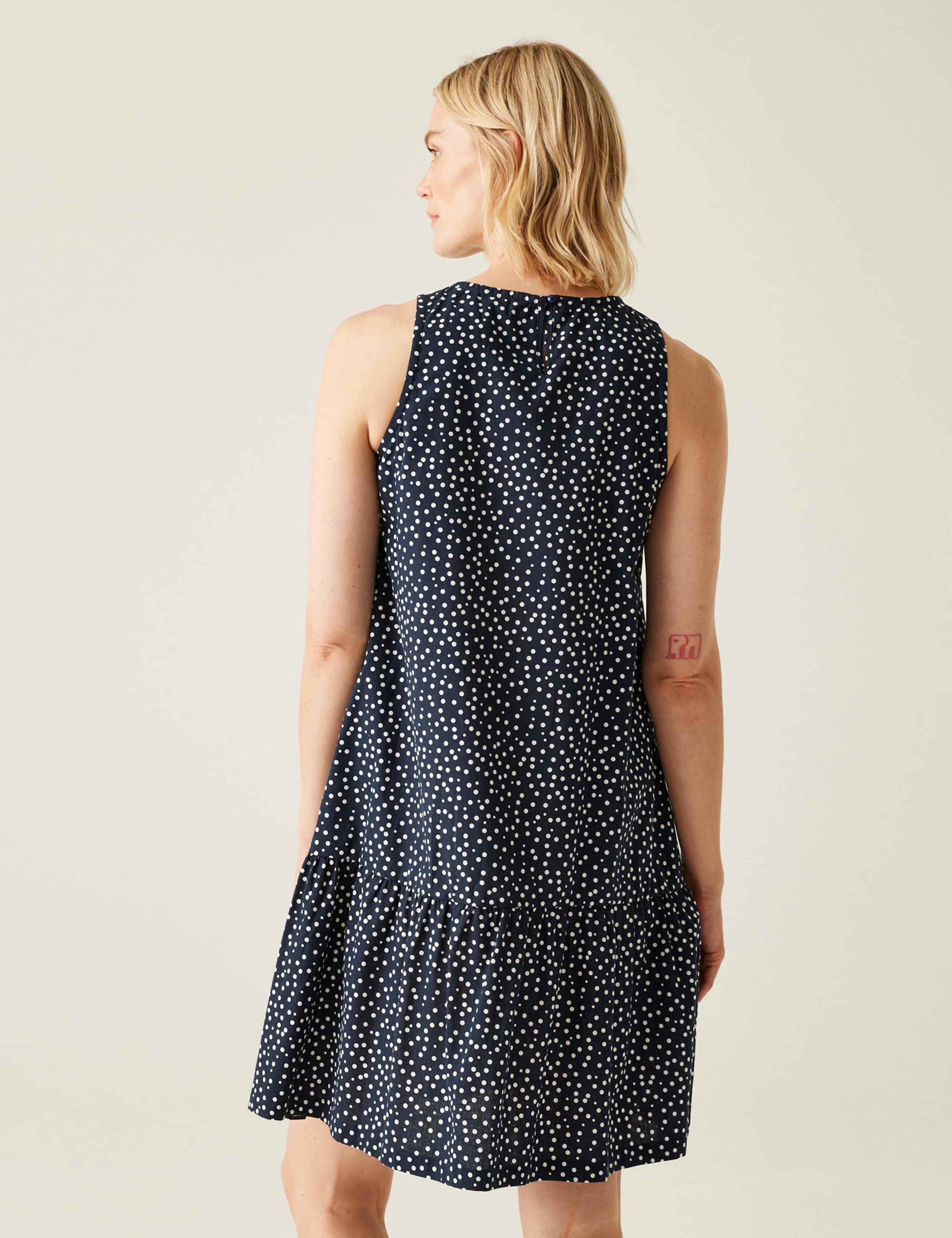 Trisa Pure Cotton Polka Swing Dress 5 of 6