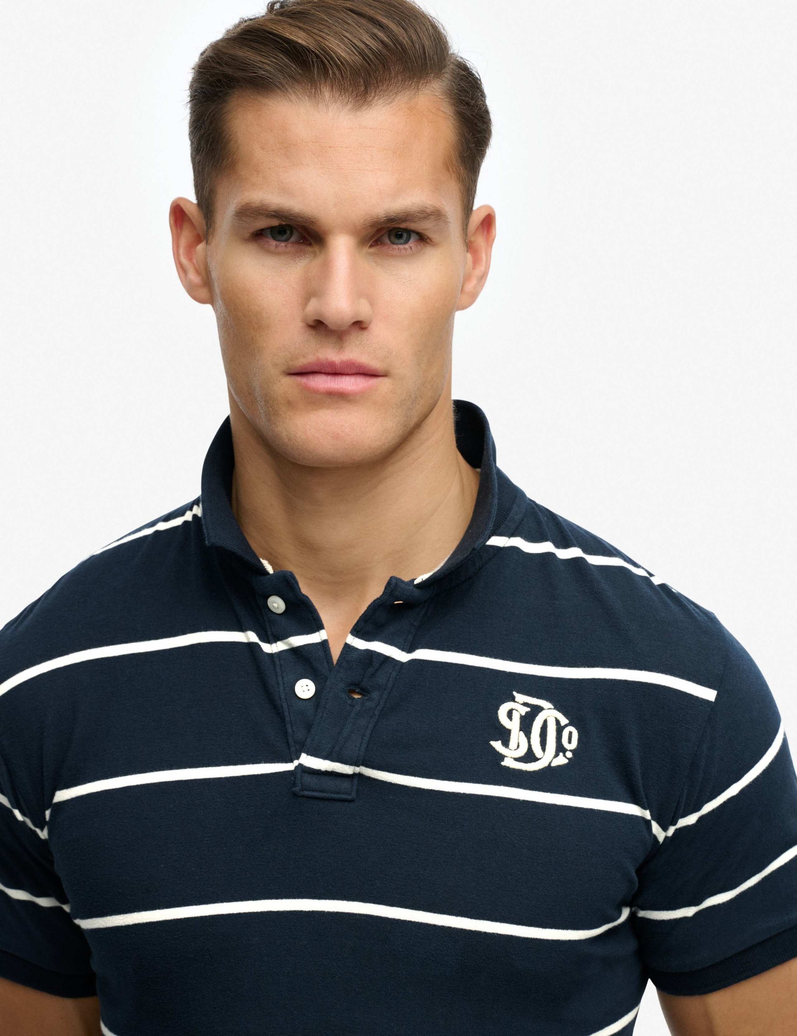 Pure Cotton Jersey Striped Polo Shirt 6 of 8