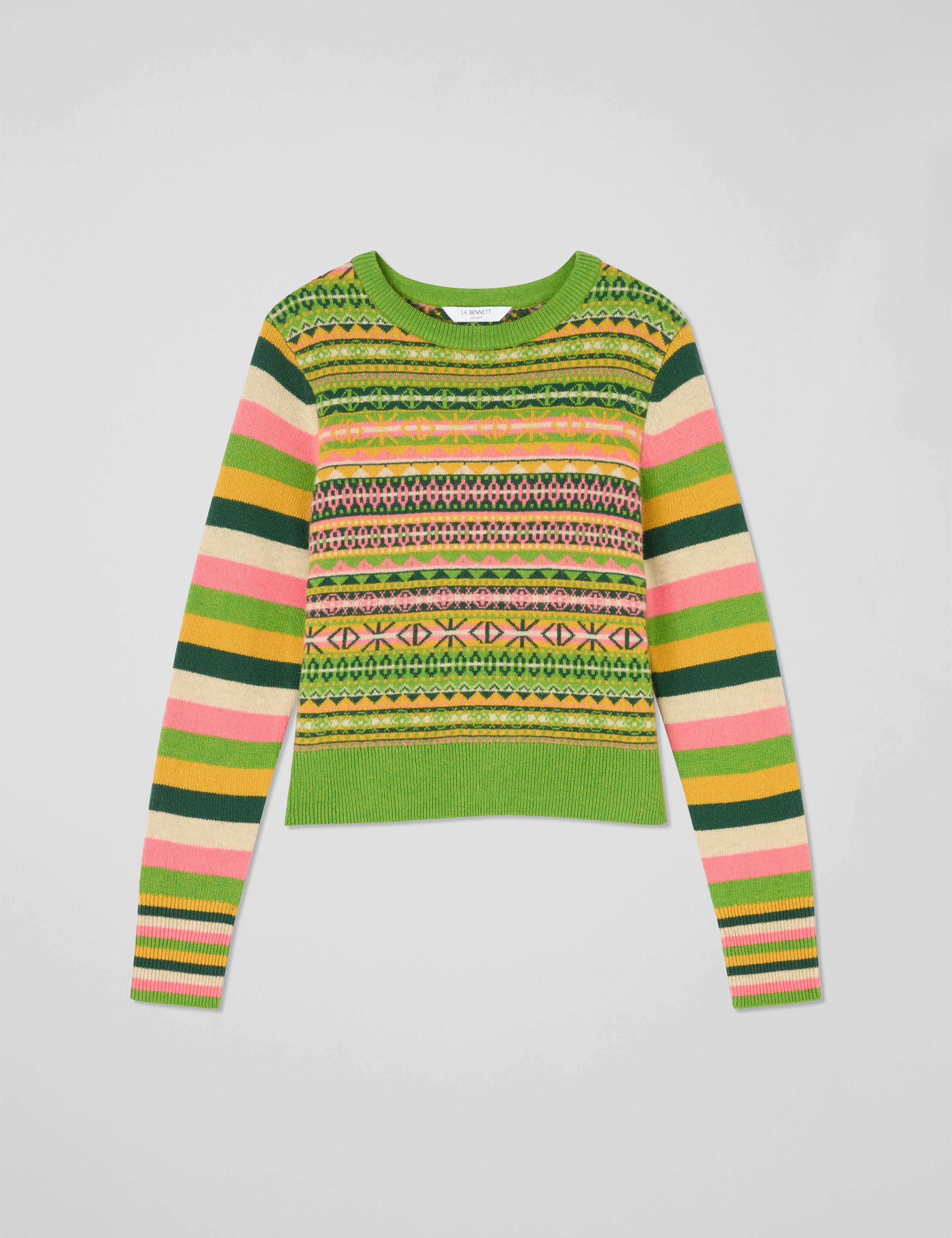 Josephine Wool Rich Striped Knitted Top 2 of 4