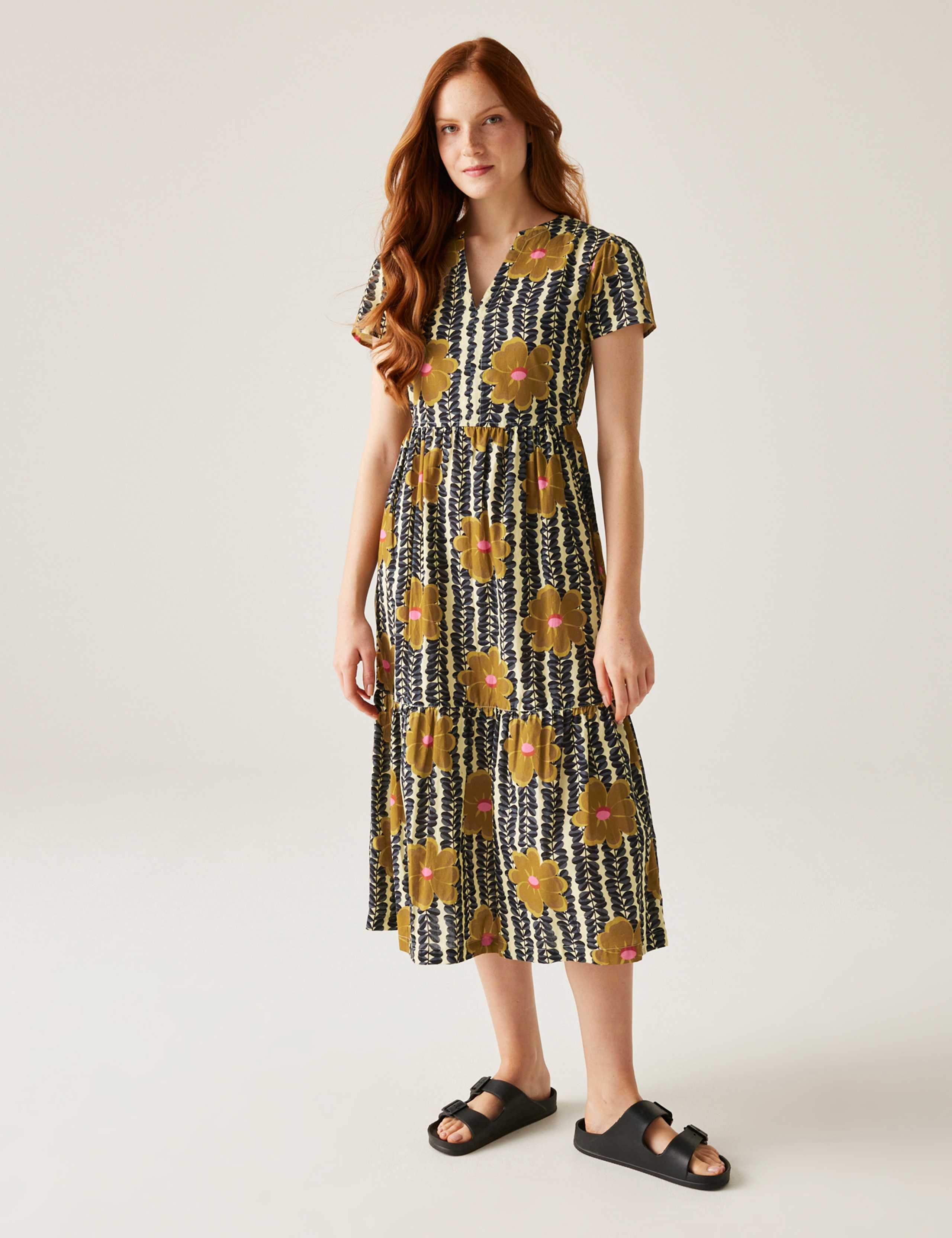 Pure Cotton Orla Kiely Floral Tiered Dress 3 of 6