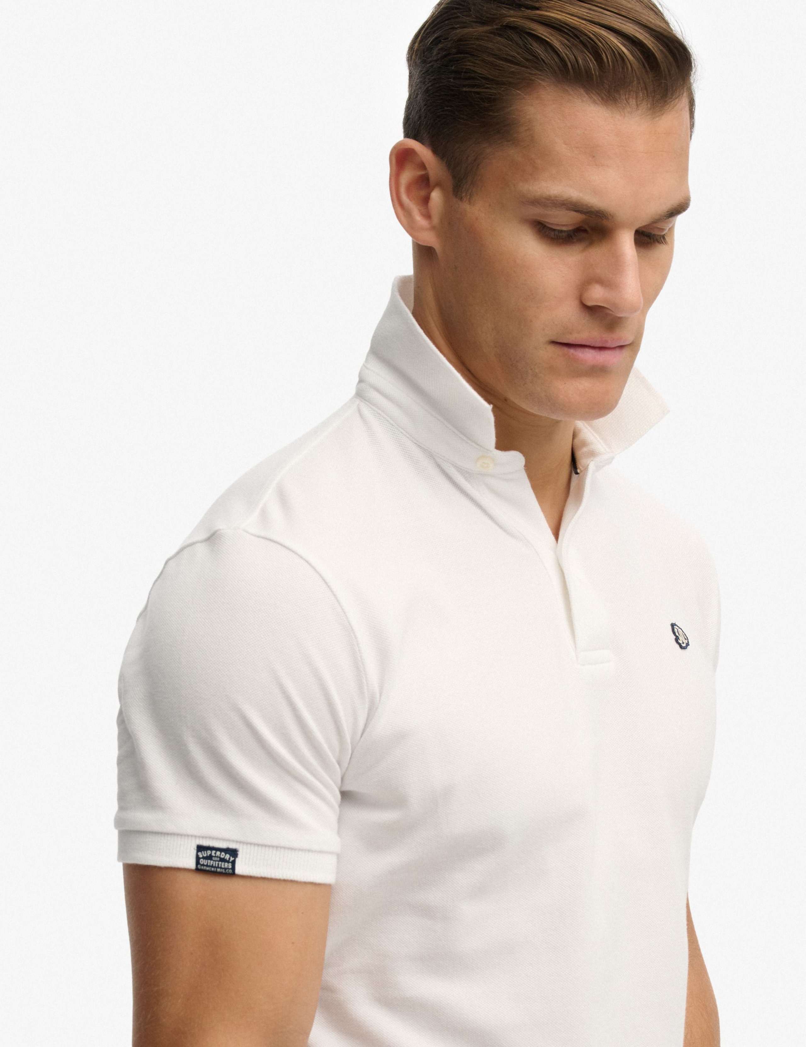 Pure Cotton Pique Logo Patch Polo Shirt 4 of 5