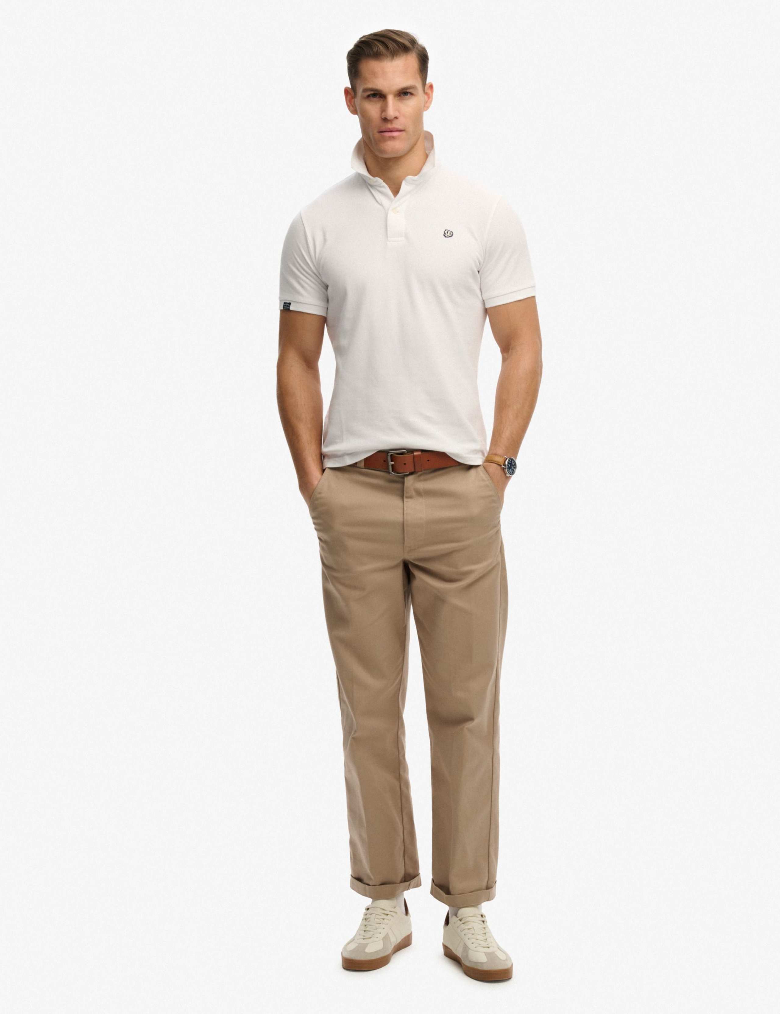 Pure Cotton Pique Logo Patch Polo Shirt 5 of 5