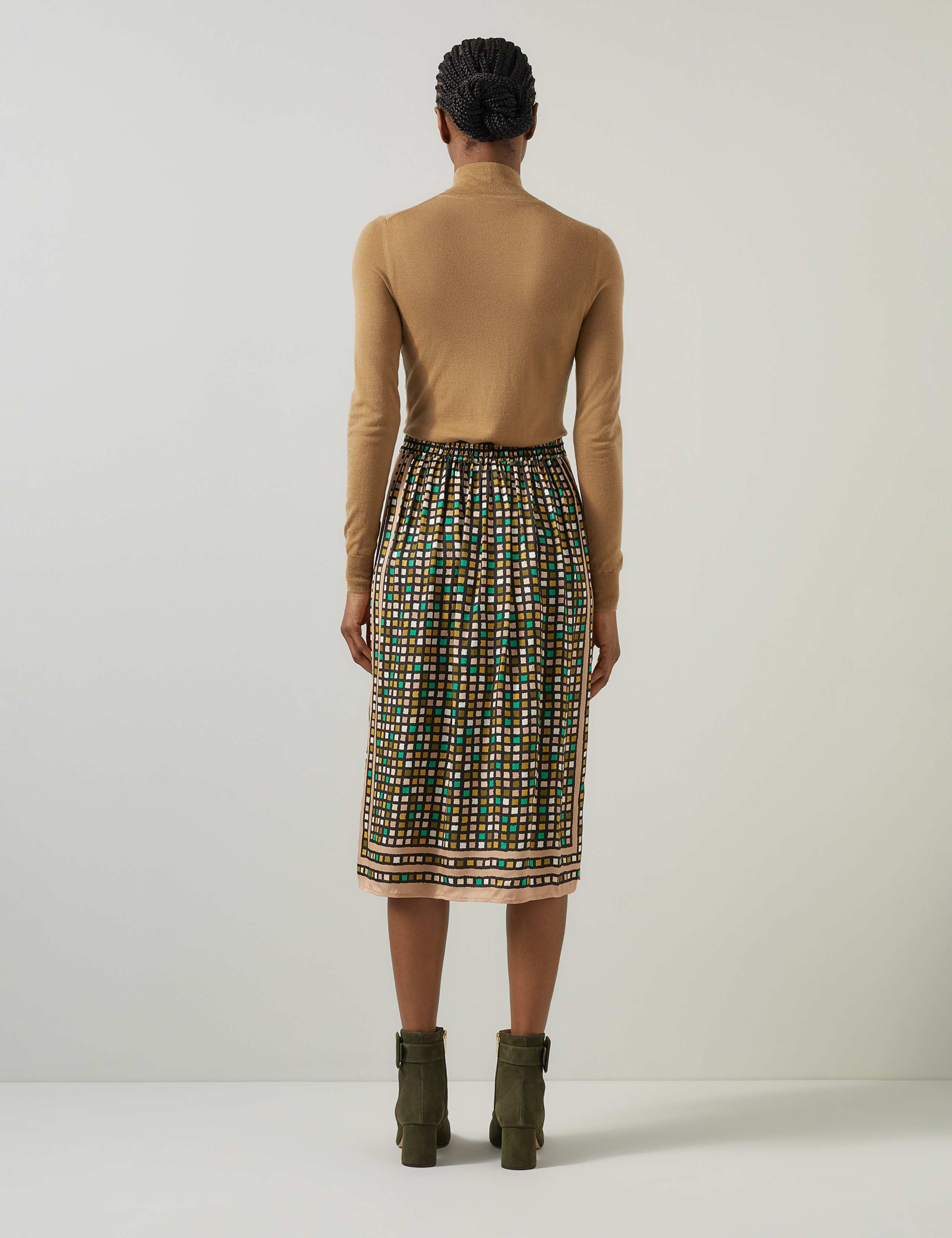 Pure Merino Wool Roll Neck Knitted Top 3 of 4