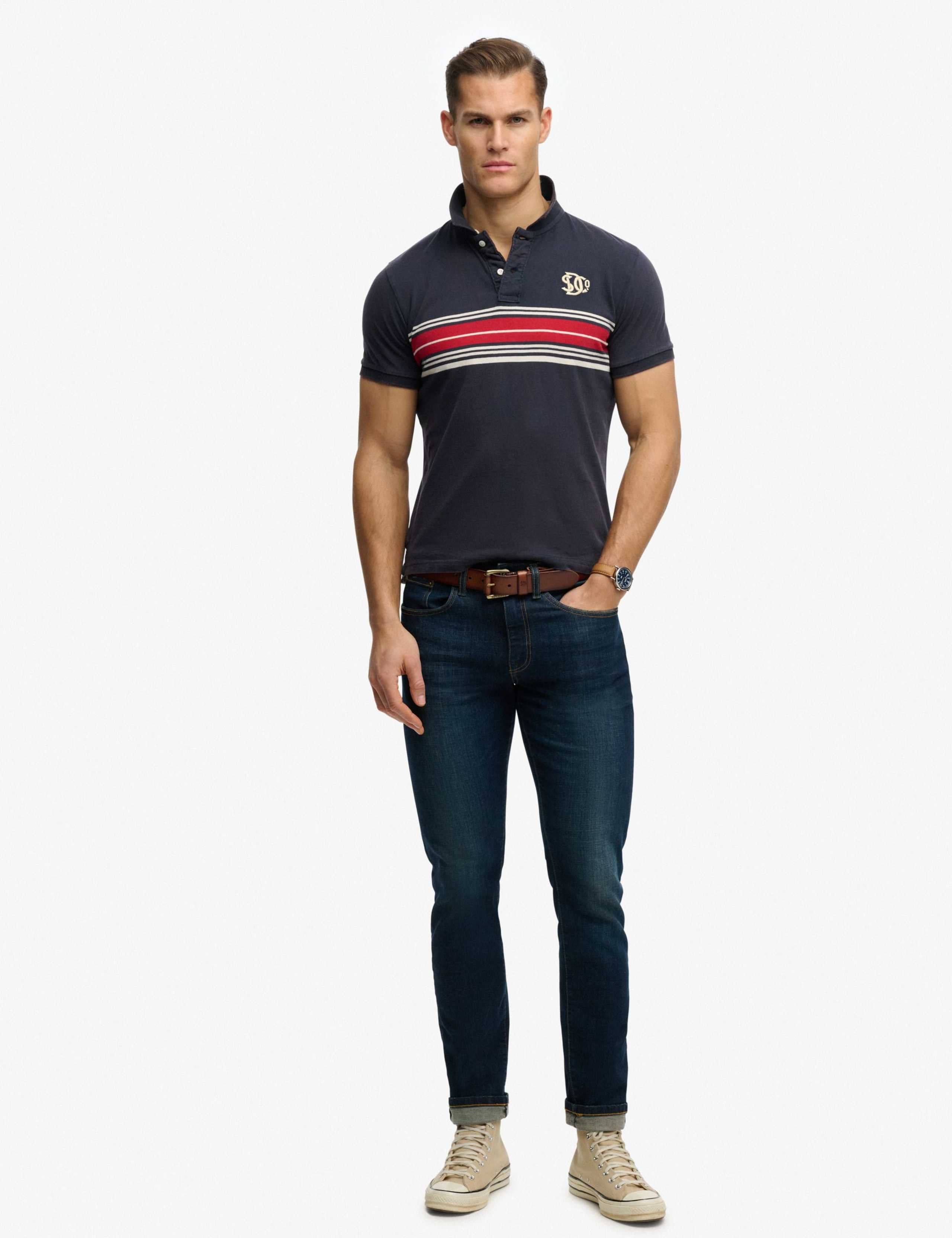 Pure Cotton Jersey Striped Polo Shirt 3 of 8