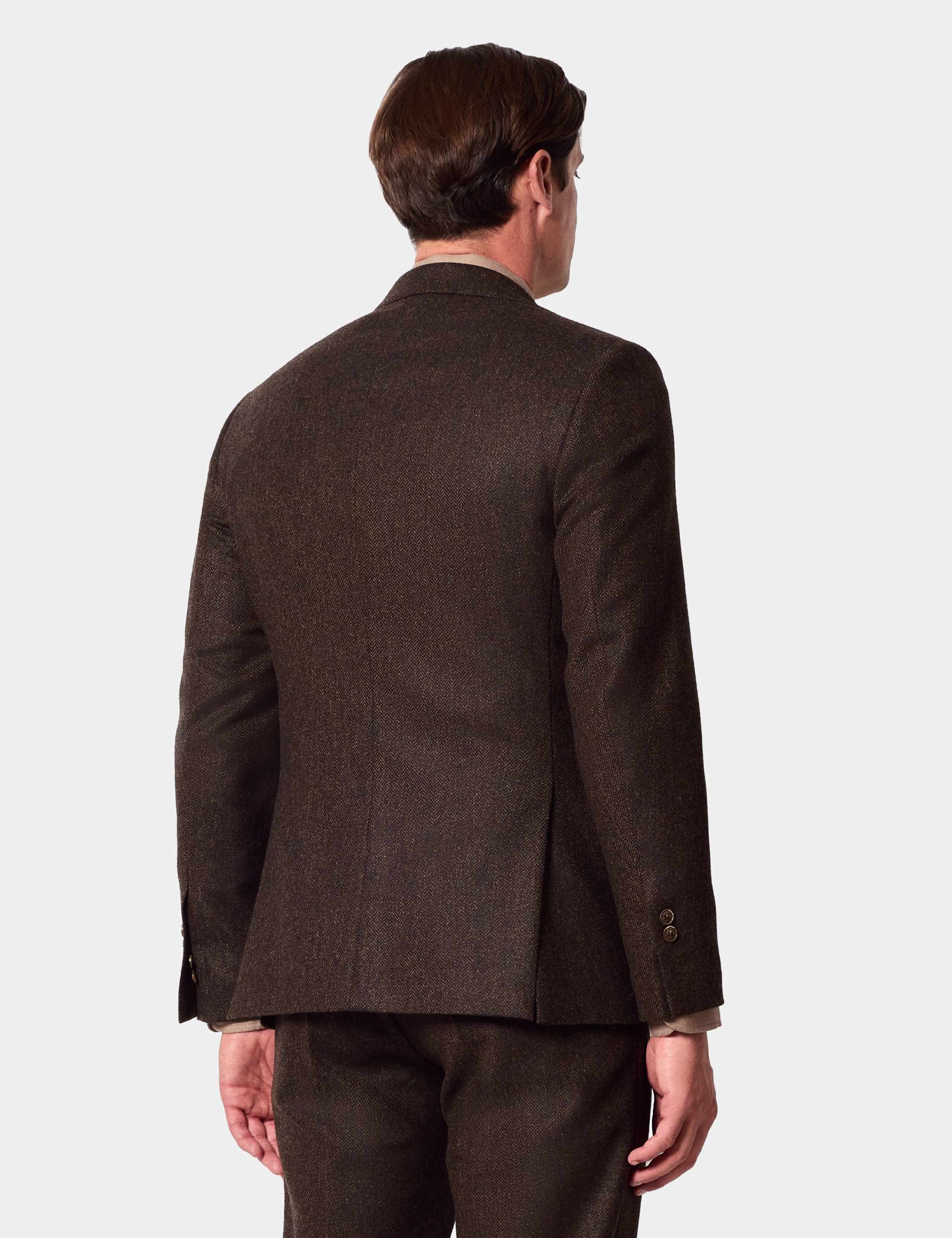 Slim Fit Pure Wool Herringbone Suit Jacket 2 of 2