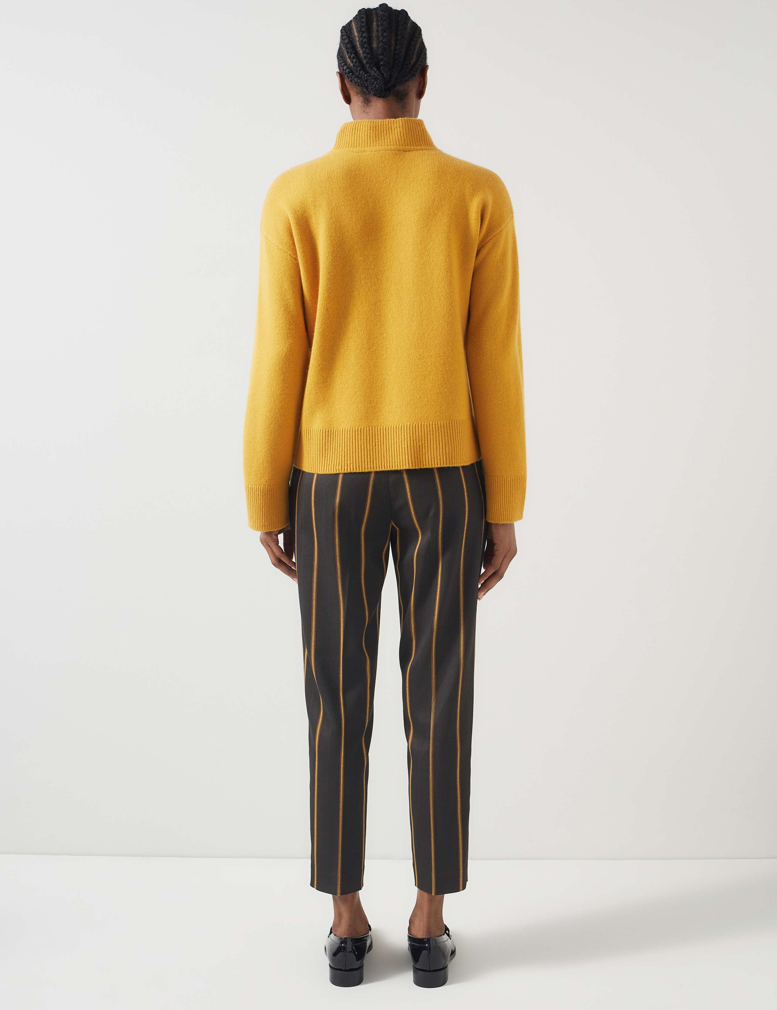 Striped Straight Ankle Grazer Trousers 3 of 4