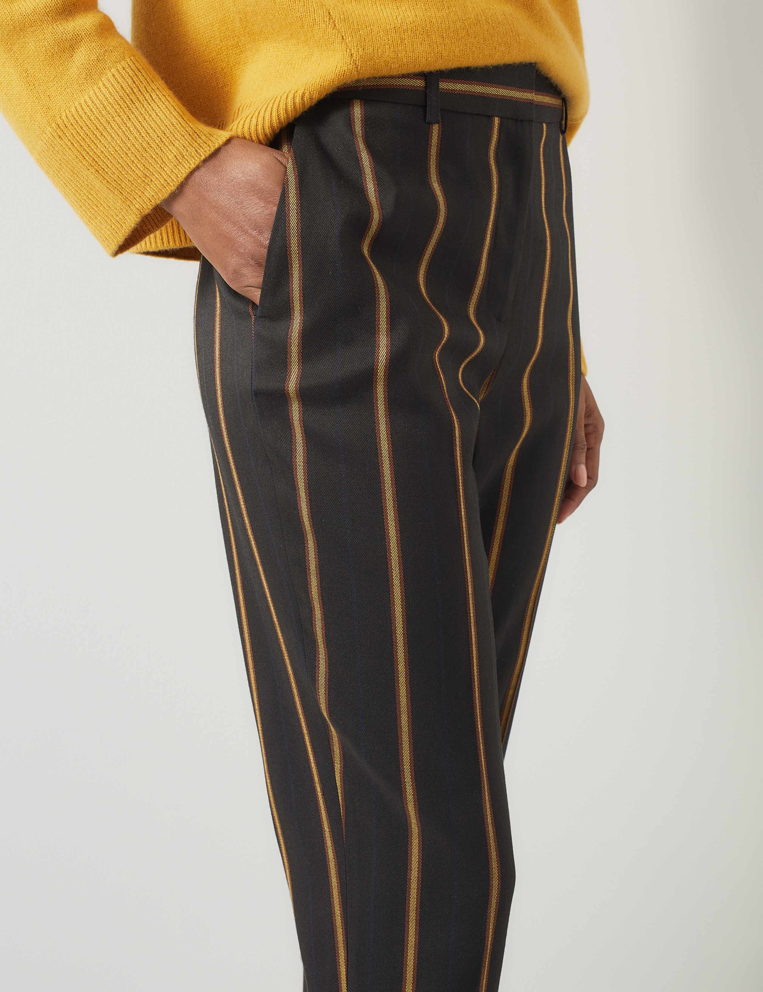 Striped Straight Ankle Grazer Trousers 4 of 4
