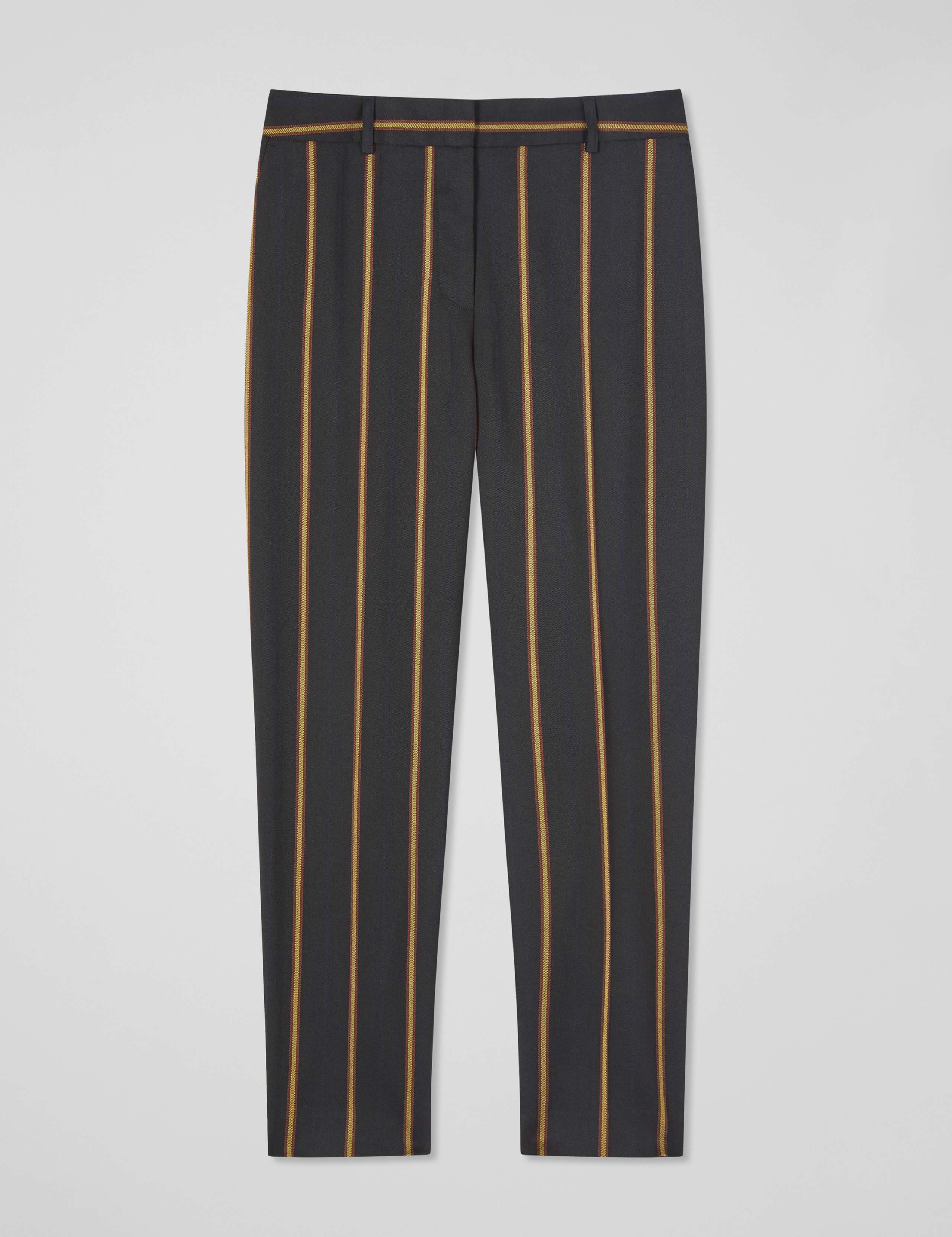 Striped Straight Ankle Grazer Trousers 1 of 4