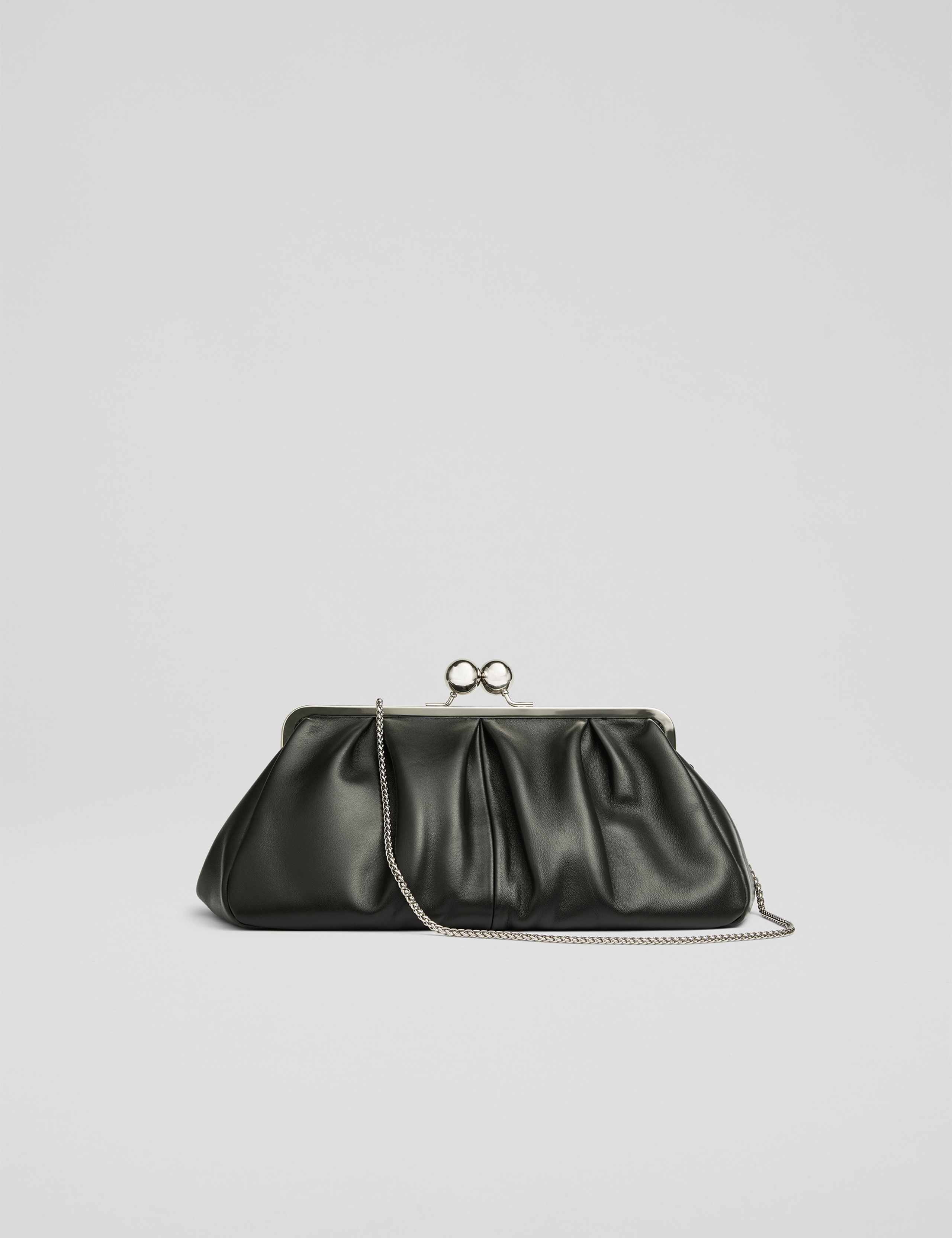 Leather Chain Strap Clutch Bag 2 of 3