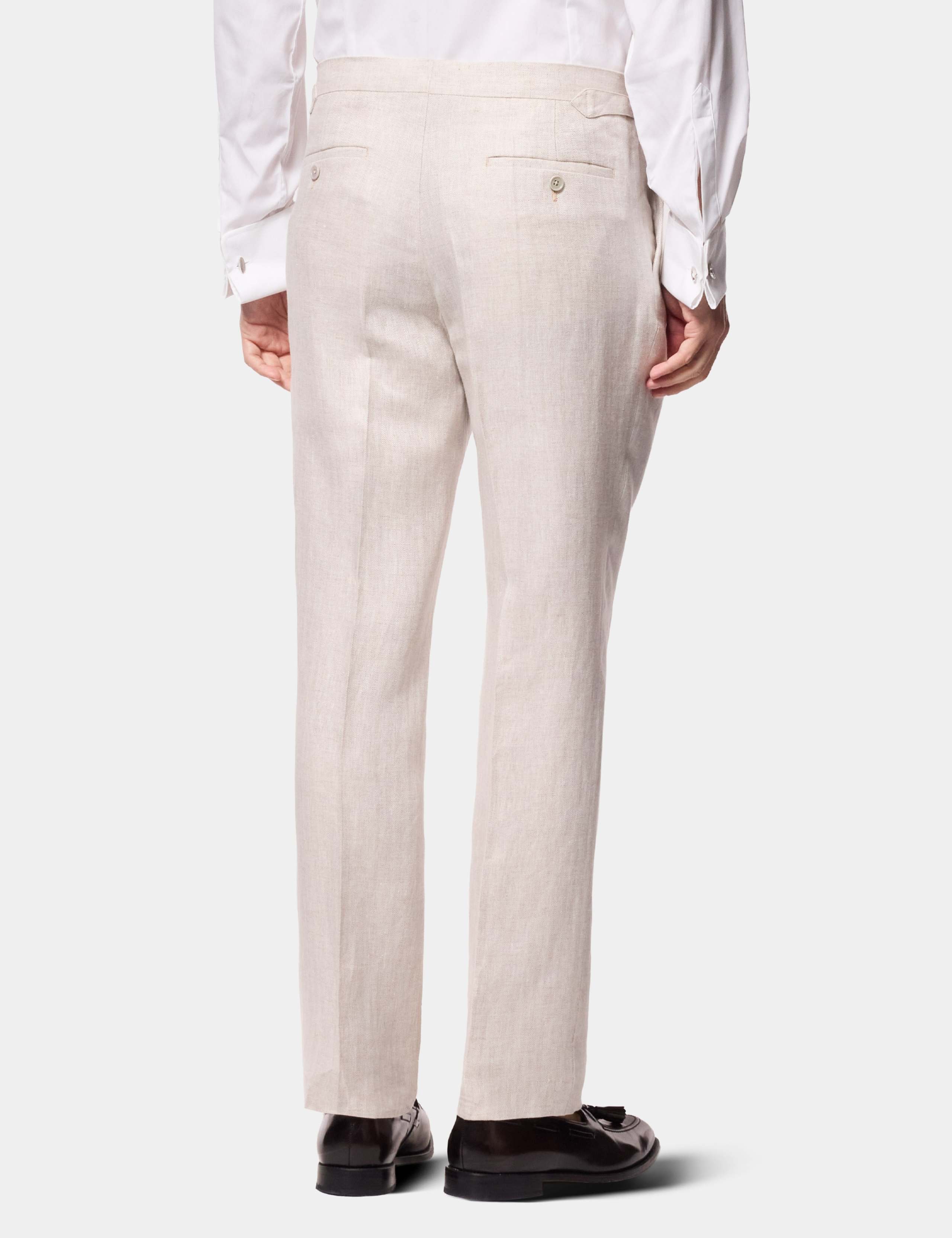 Tailored Fit Pure Linen Suit Trousers 3 of 3