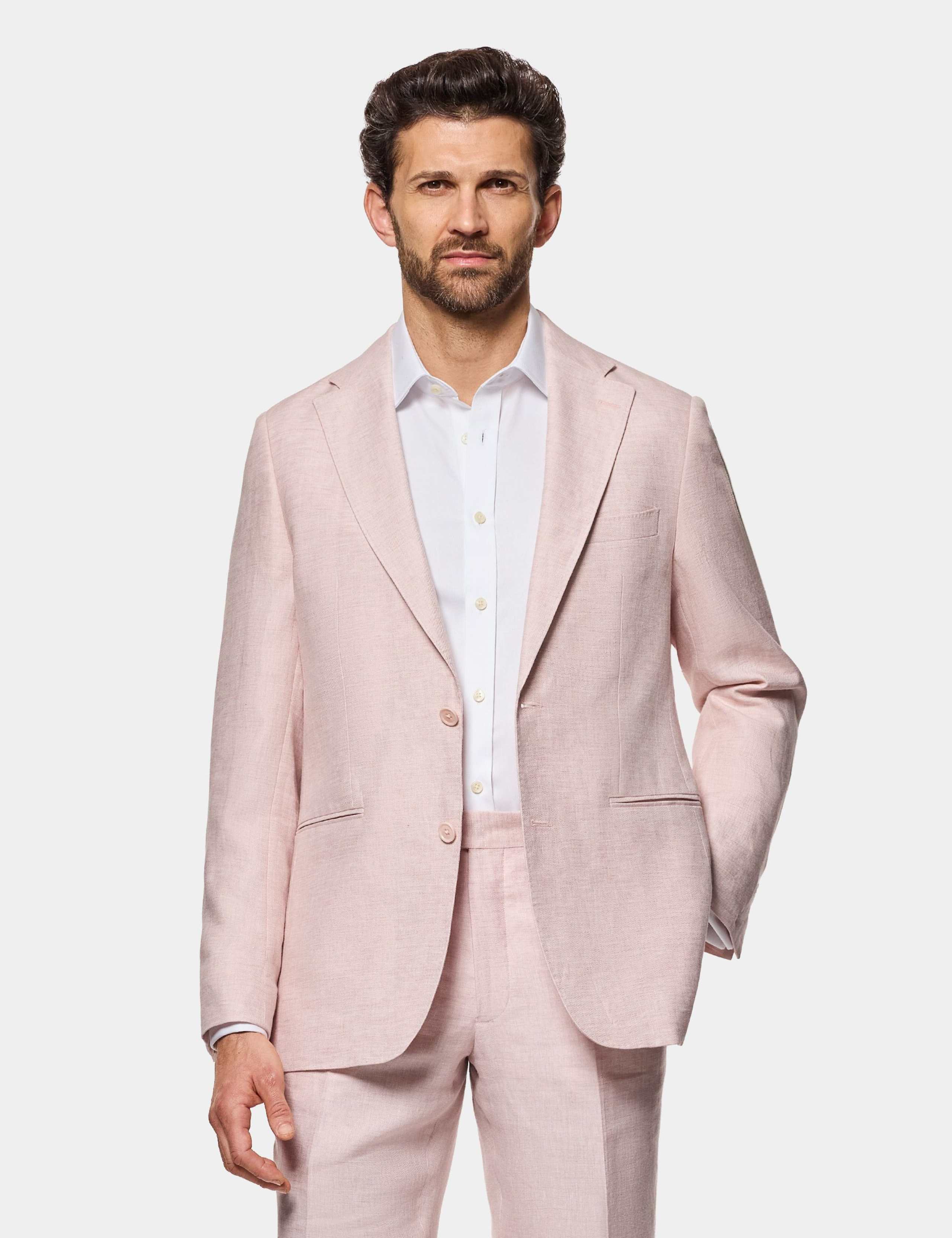 Tailored Fit Pure Linen Suit Jacket 1 of 3
