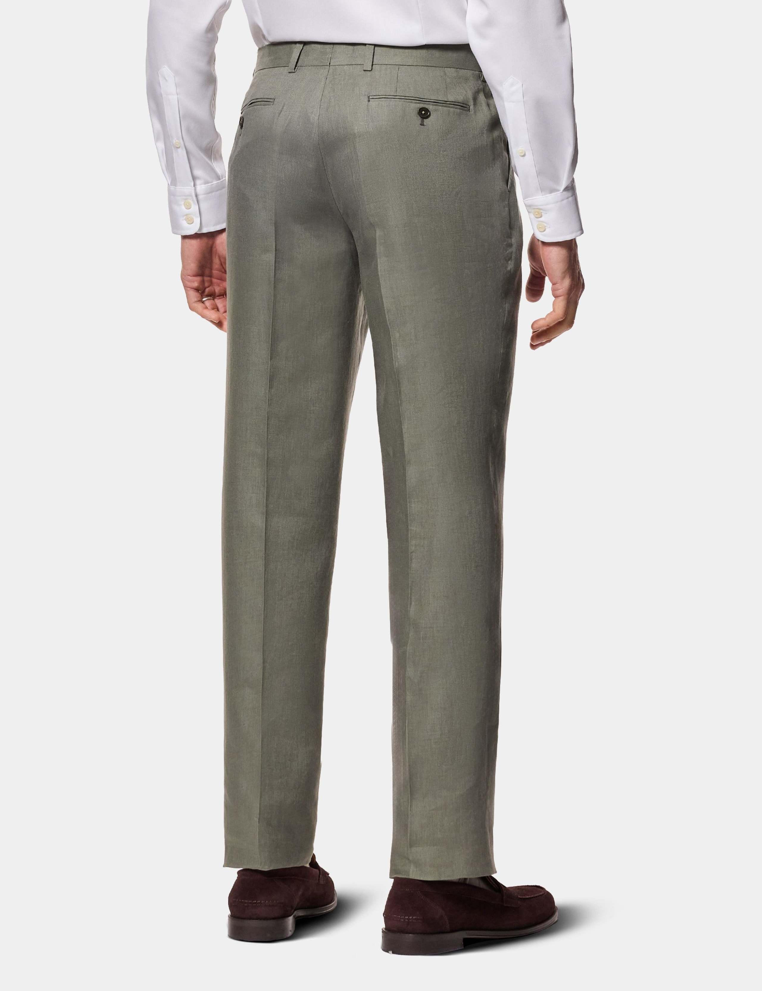 Tailored Fit Pure Linen Suit Trousers 3 of 3