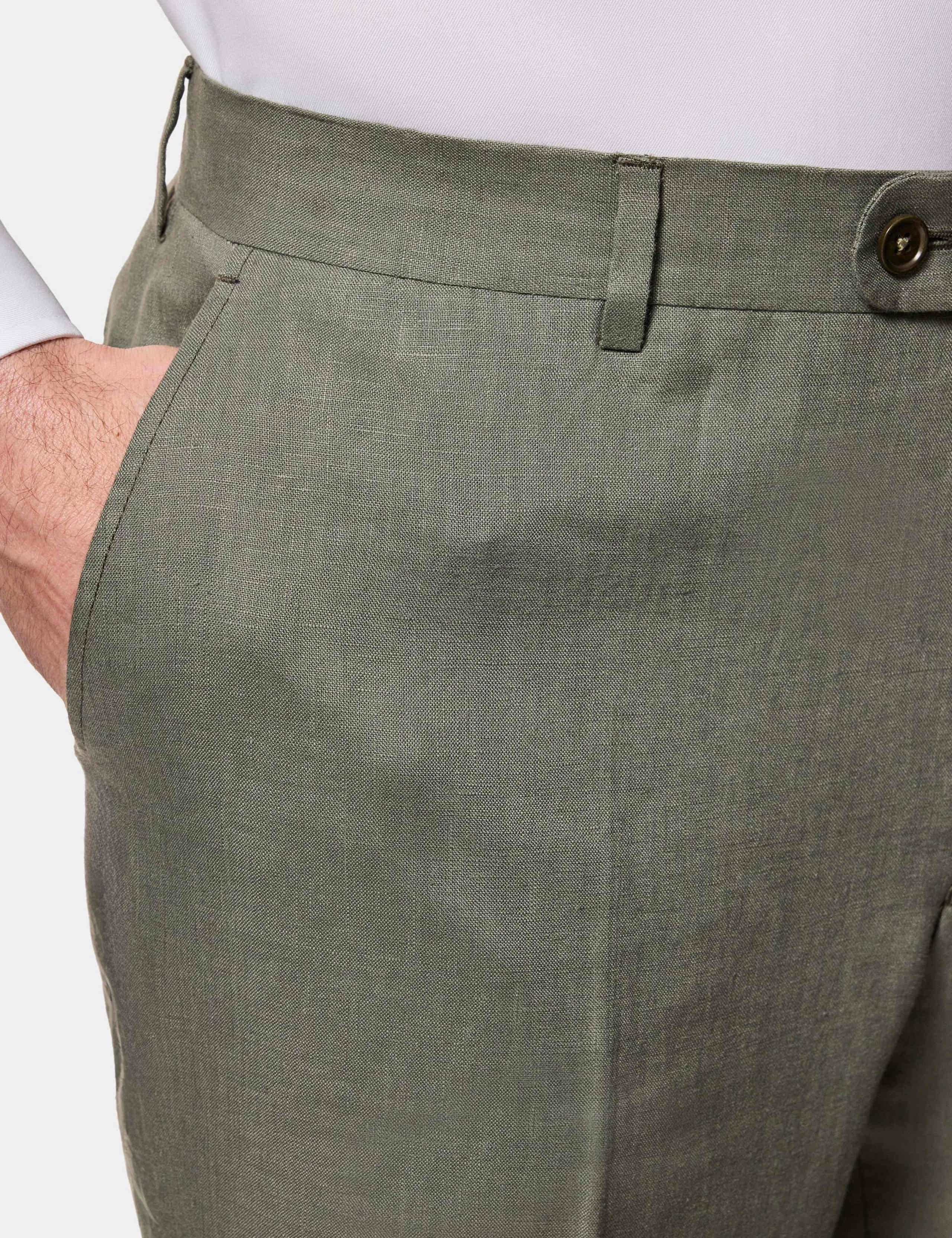 Tailored Fit Pure Linen Suit Trousers 2 of 3