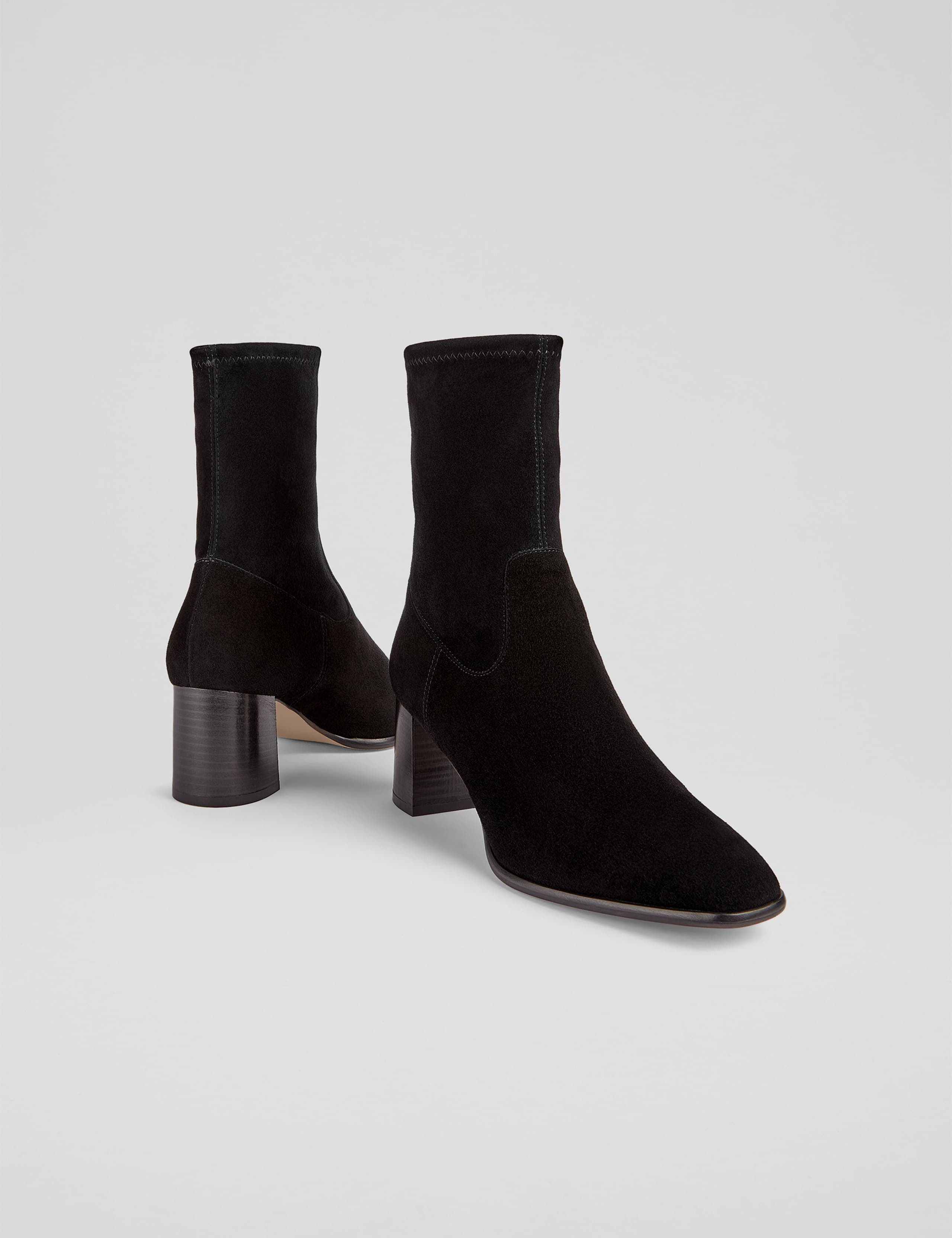 Suede Block Heel Ankle Boots 3 of 4