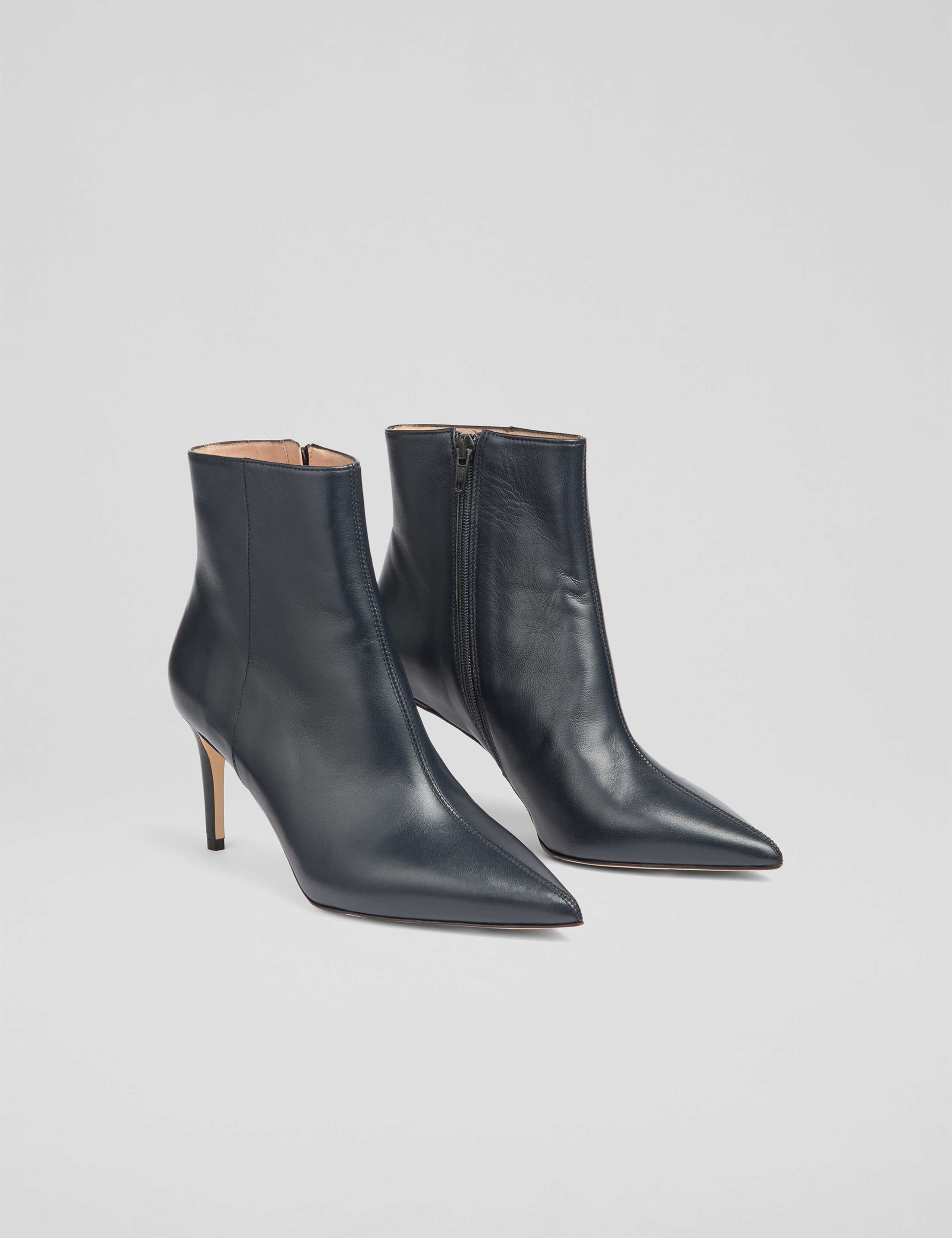 Suede Stiletto Heel Pointed Ankle Boots 2 of 4