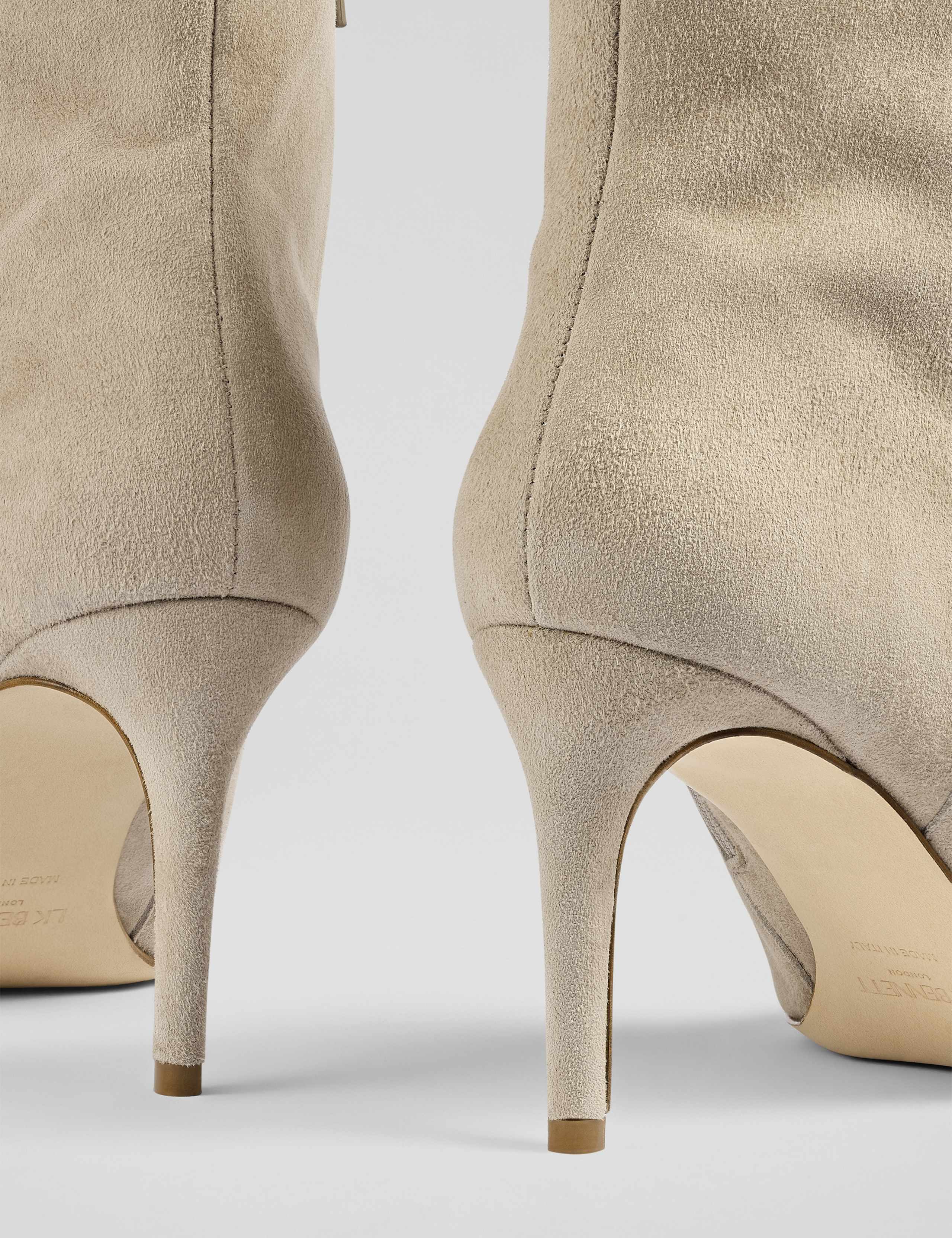 Suede Stiletto Heel Pointed Ankle Boots 4 of 4