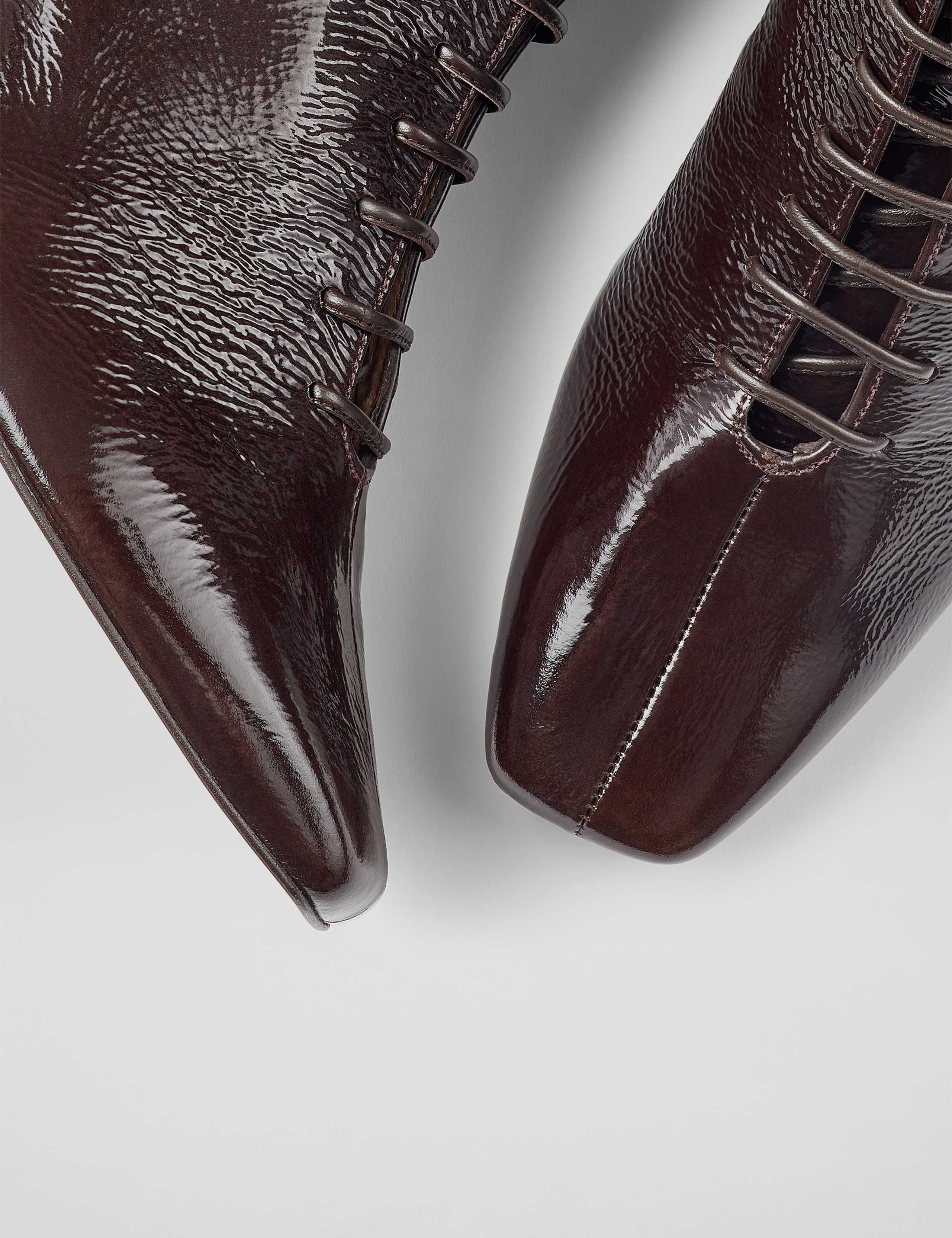 Suede Lace Up Block Heel Ankle Boots 2 of 4